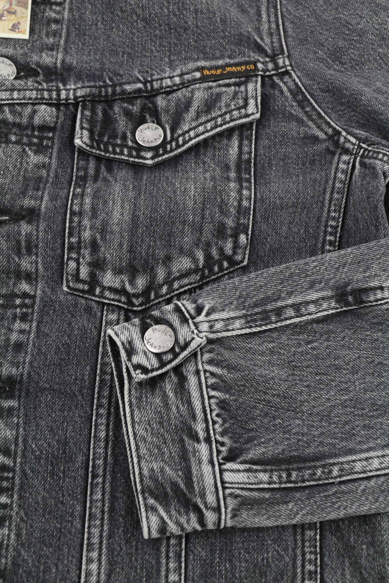Nudie Jeans BILLY GREY STARDUST DENIM S Grey Denim Jacket 80370 Size US S / EU 44-46 / 1 - 5 Thumbnail