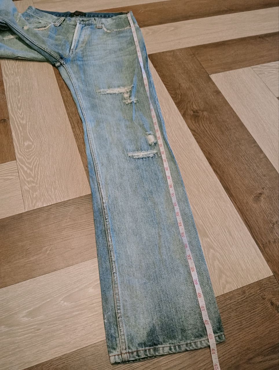 If Six Was Nine JAPANESE ZEROSAIL DISTRESSED JEANS - SIZE L Size US 31 - 14 Thumbnail