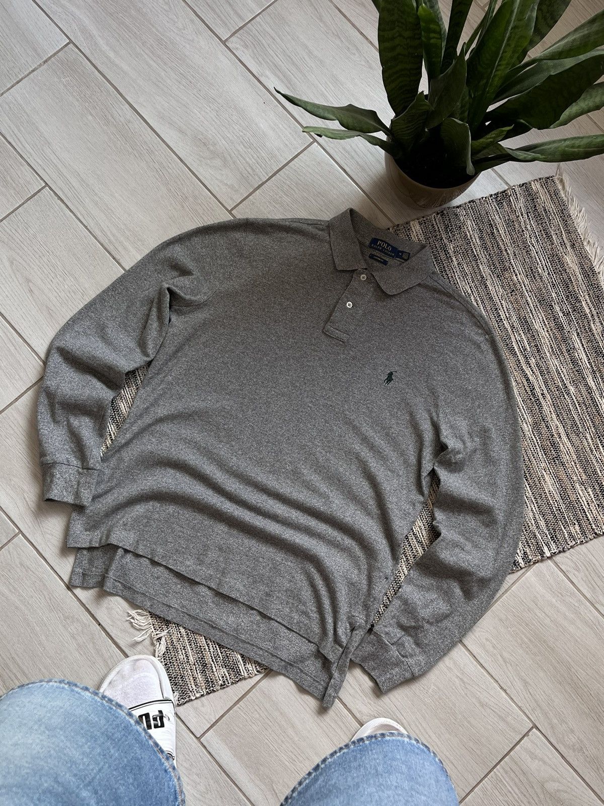 Polo Ralph Lauren Polo Ralph Lauren long sleeve polo shirt grey size M Size US M / EU 48-50 / 2 - 1 Thumbnail