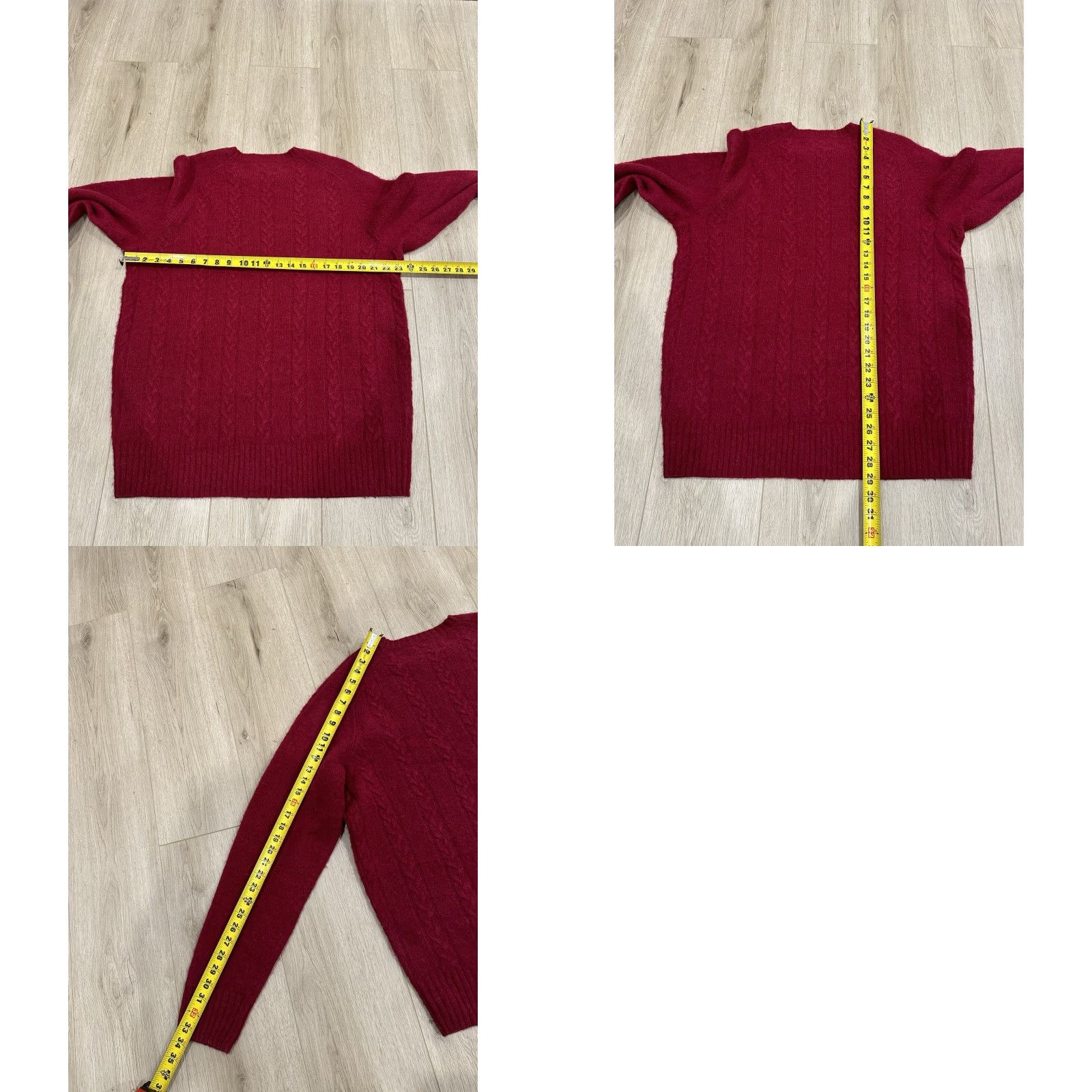 J.Crew NWT J.Crew Cable Wool Crewneck Sweater RED XL Men Catholics? Size US XL / EU 56 / 4 - 9 Thumbnail
