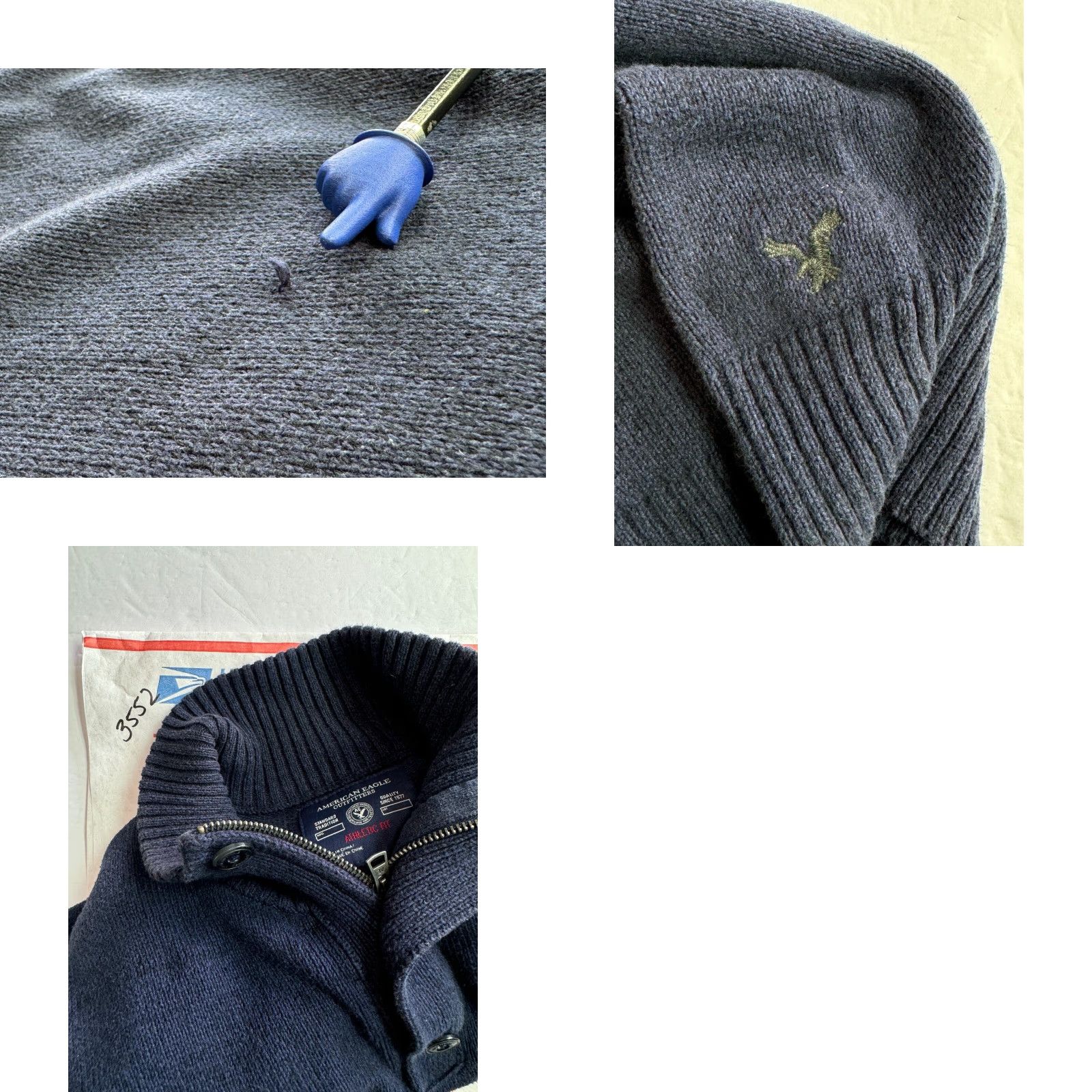 American Eagle Outfitters American Eagle Outfitters Sweater Mens Size S Navy Blue 100% Cotton Pullover Size US S / EU 44-46 / 1 - 9 Thumbnail
