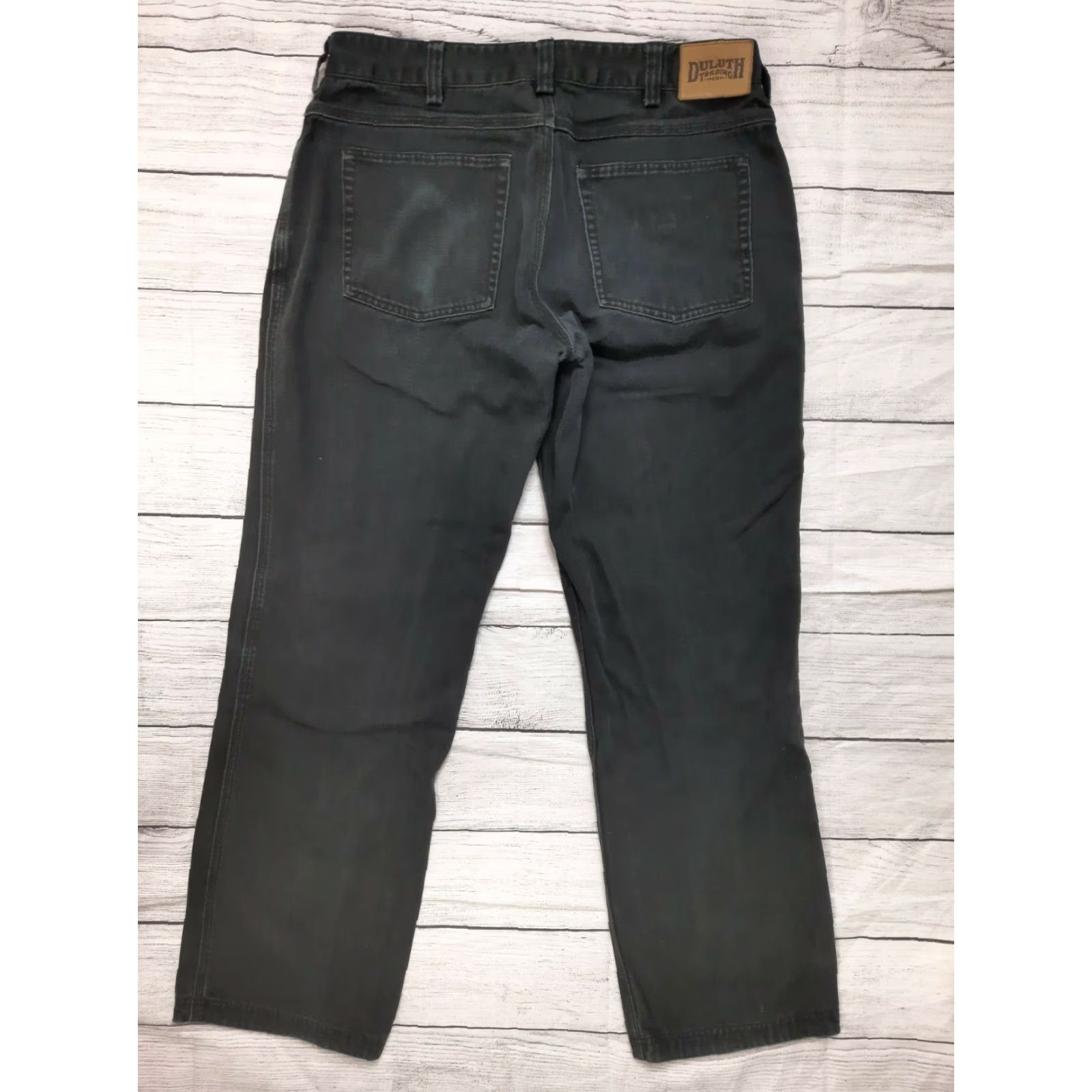 Duluth Trading Company Duluth Trading Co. Jeans Men's Work Jeans 36 x 30 Khaki Black Canvas Pants Multicolor Denim Cotton Regular Straight Canvas Pants Mens Jeans Size US 36 / EU 52 - 6 Thumbnail