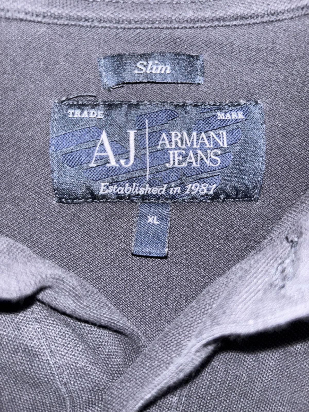 Armani Armani Jeans XL Long Sleeve Slim Fit Polo Shirt Size US XL / EU 56 / 4 - 3 Thumbnail