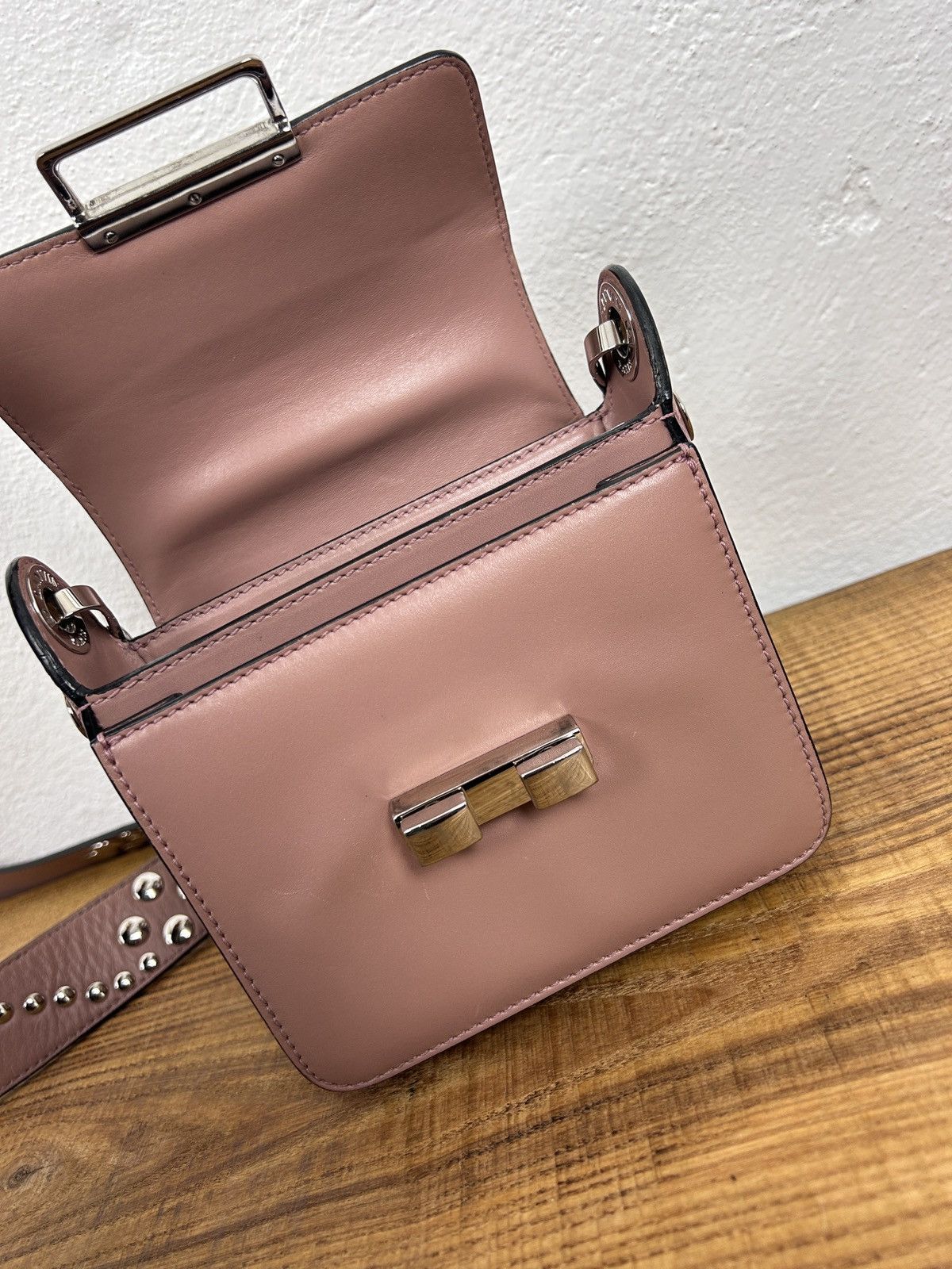 Lanvin Lanvin Mini Studded Jiji Crossbody Bag In Pale Pink Size ONE SIZE - 6 Thumbnail