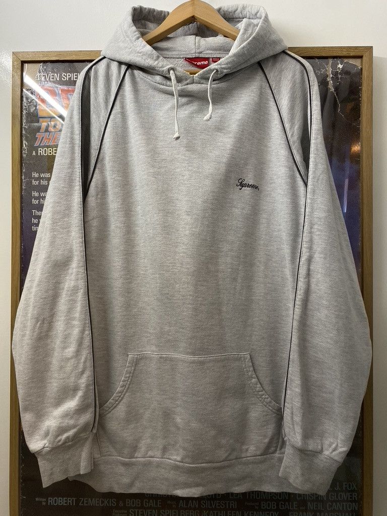 Supreme 2003 Vintage Supreme Script Logo Piping Striped Hoodie Size US XL / EU 56 / 4 - 2 Thumbnail