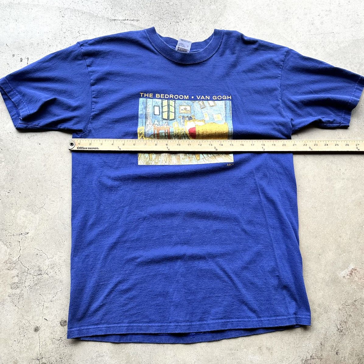 Anvil Vintage Vincent Van Gogh T Shirt The Bedroom Art Exhibit 00s Size US L / EU 52-54 / 3 - 6 Thumbnail