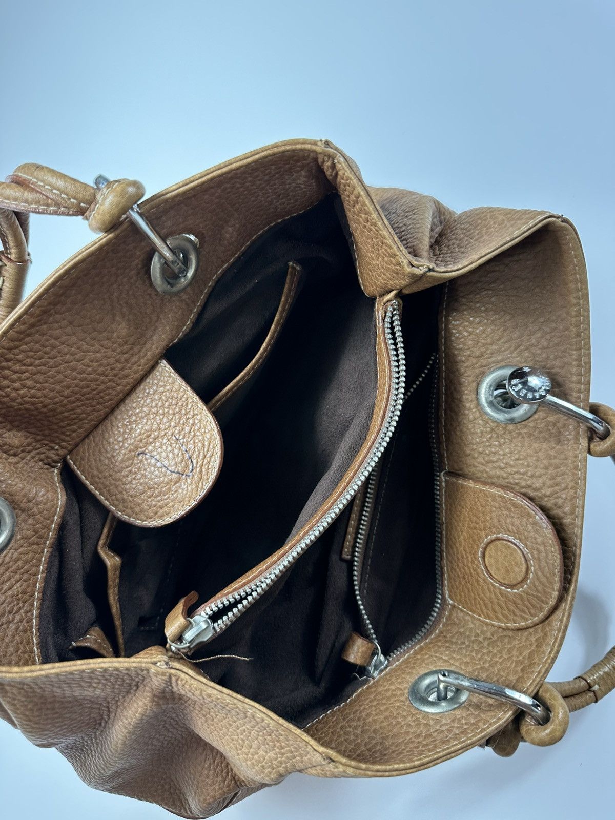 Jil Sander Jil Sander Leather Handbag Brown Vintage Size ONE SIZE - 12 Thumbnail