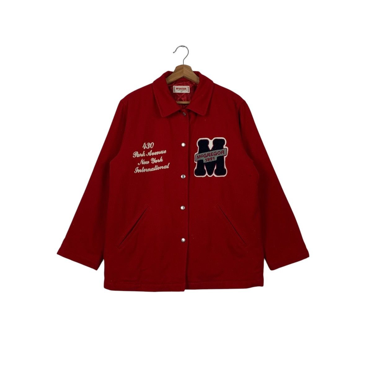 McGregor M’GREGOR Authentic Casualwear Big Logo Wool Jacket #2059-C89 Size US M / EU 48-50 / 2 - 1 Thumbnail