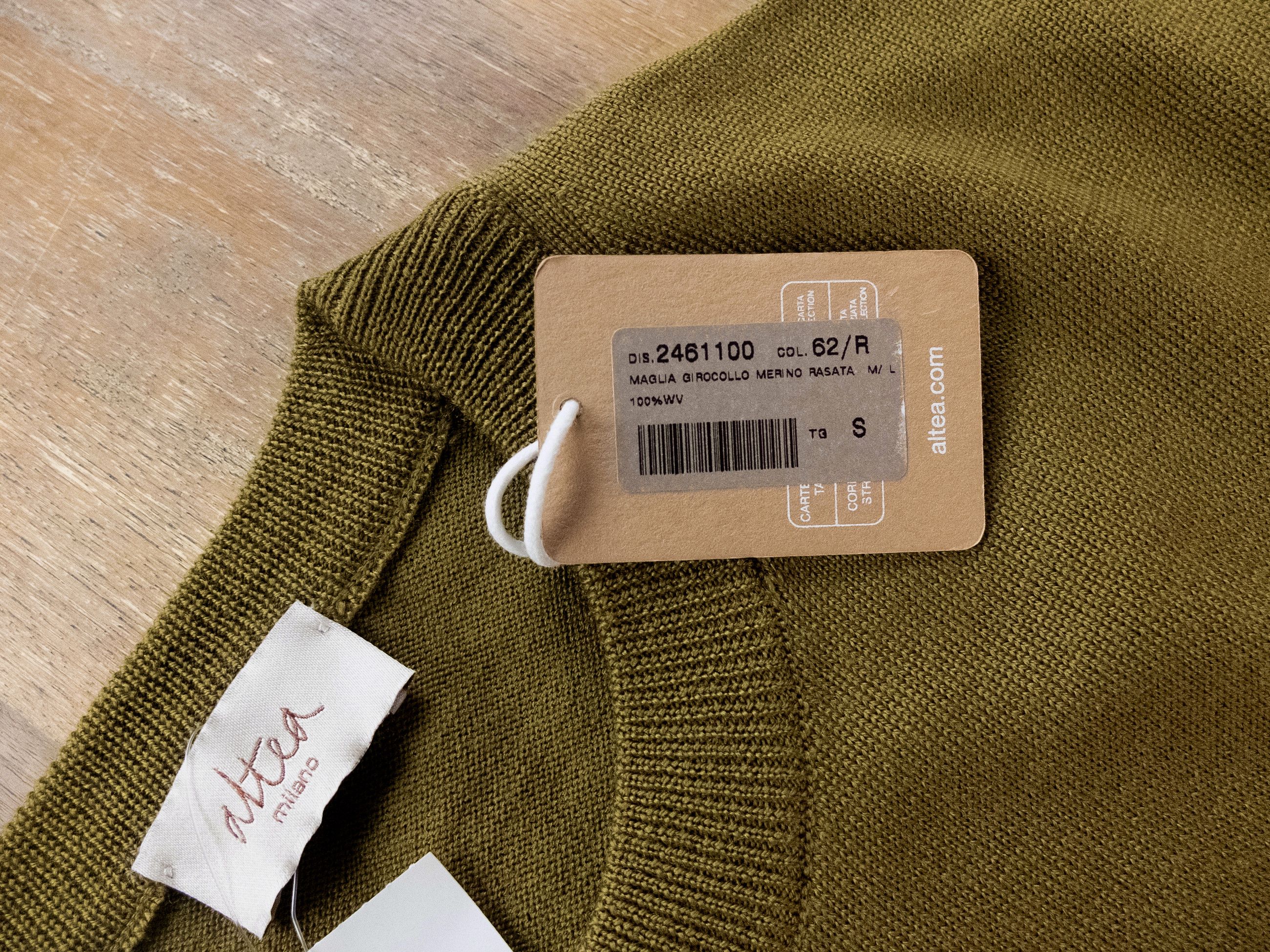 Altea ALTEA olive green crewneck wool sweater Small Size US S / EU 44-46 / 1 - 3 Thumbnail
