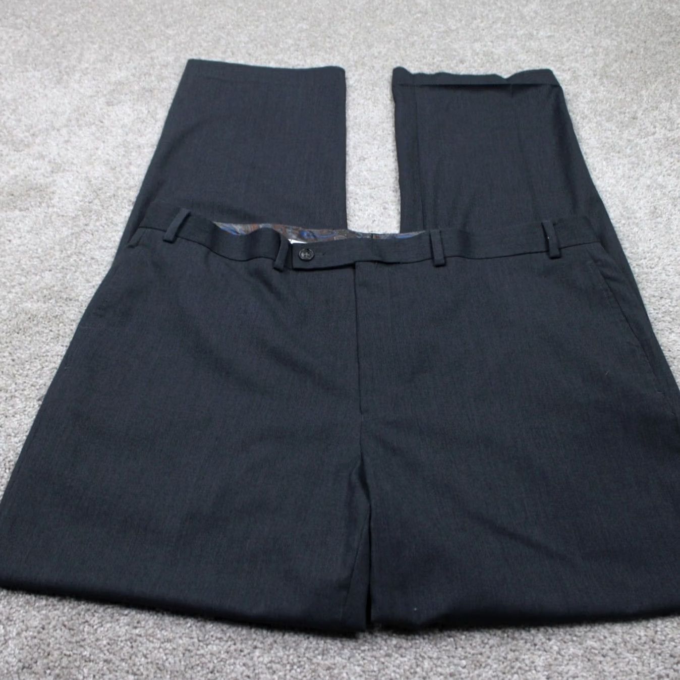 Ralph Lauren Lauren Ralph Pants Mens 38 Gray 38x34 Flat Front Poly Rayon Blend Cuffed Size US 38 / EU 54 - 2 Thumbnail