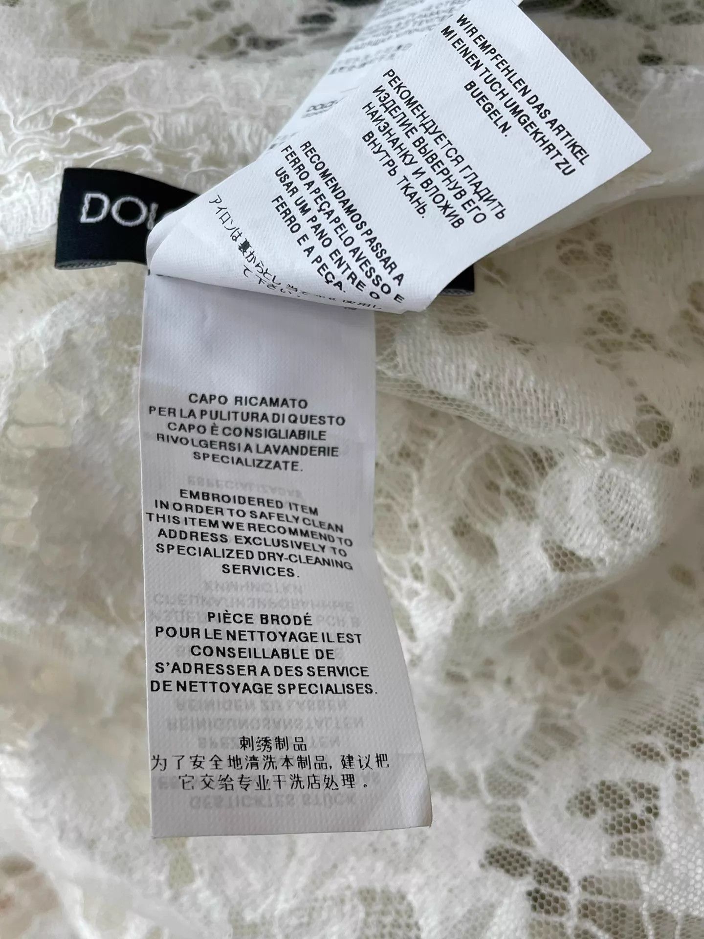 Dolce & Gabbana Dolce&Gabbana White Lace Beaded Dress Size 40 Size S / US 4 / IT 40 - 7 Thumbnail