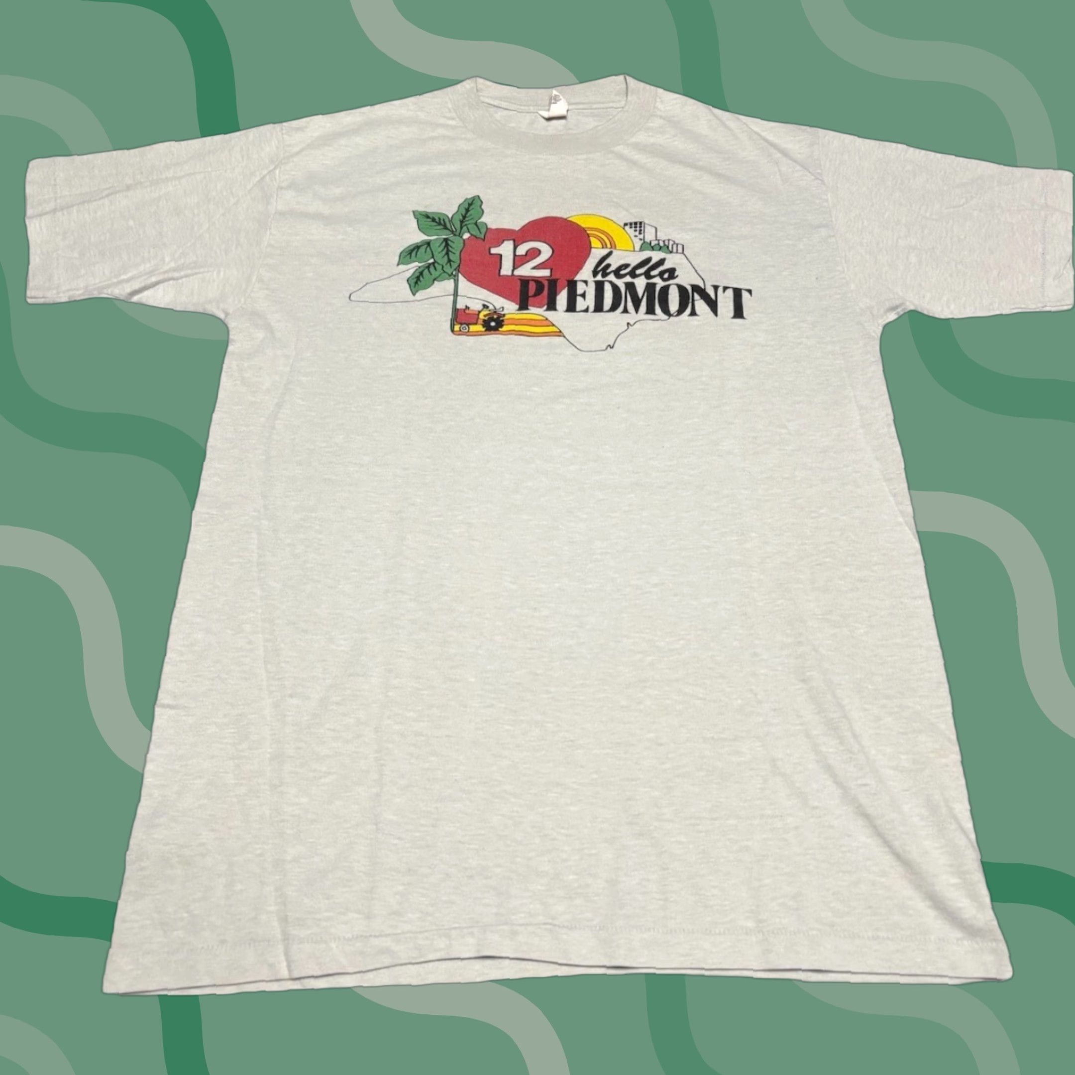 Vintage VTG 70s 80s WXII 12 News Station TV Piedmont Double Sided Paper Thin T-Shirt M Mens Pro Tees Cream 80s VTG News Station T-Shirt Size US M / EU 48-50 / 2 - 1 Thumbnail