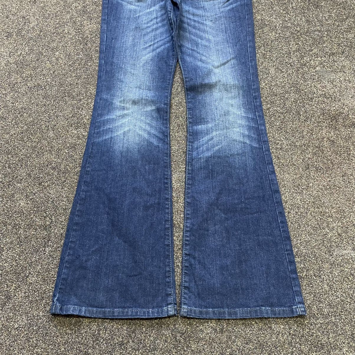 Vintage Y2K Baggy Bootcut Distressed Faded Jeans Skater Streetwear Size 34" / US 12 / IT 48 - 5 Thumbnail