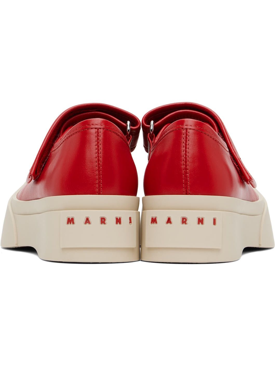 Marni o1s22i1n0525 Calfskin Low-Top Sneakers in Red Size US 9 / IT 39 - 2 Thumbnail