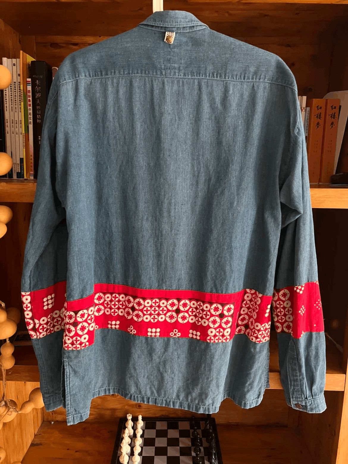 Visvim Sz 2 Visvim 15SS Kerchief Border Tunic Indigo Half Shirt Size US M / EU 48-50 / 2 - 5 Thumbnail