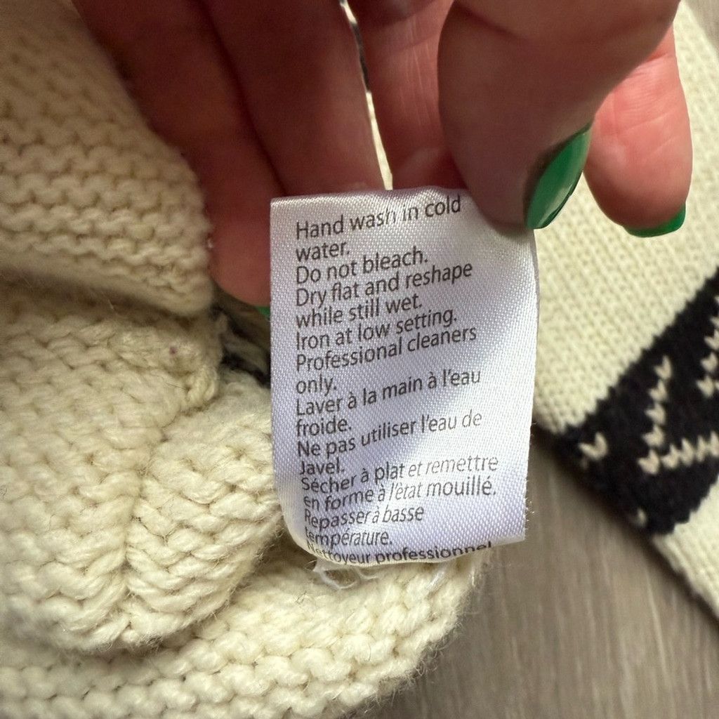 The Unbranded Brand Triple Five Soul Cream and Black Cowl Neck Zip Up Sweater Size M / US 6-8 / IT 42-44 - 8 Thumbnail