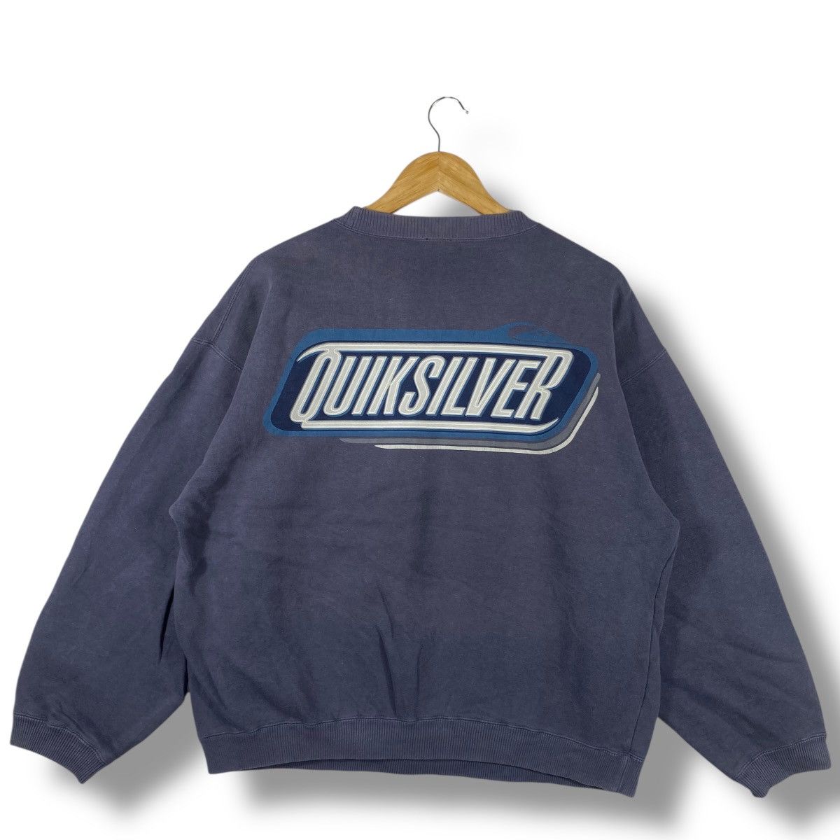 Quiksilver Vintage 90's QUIKSILVER Logo Faded Sweatshirt Medium Size Size US M / EU 48-50 / 2 - 1 Thumbnail