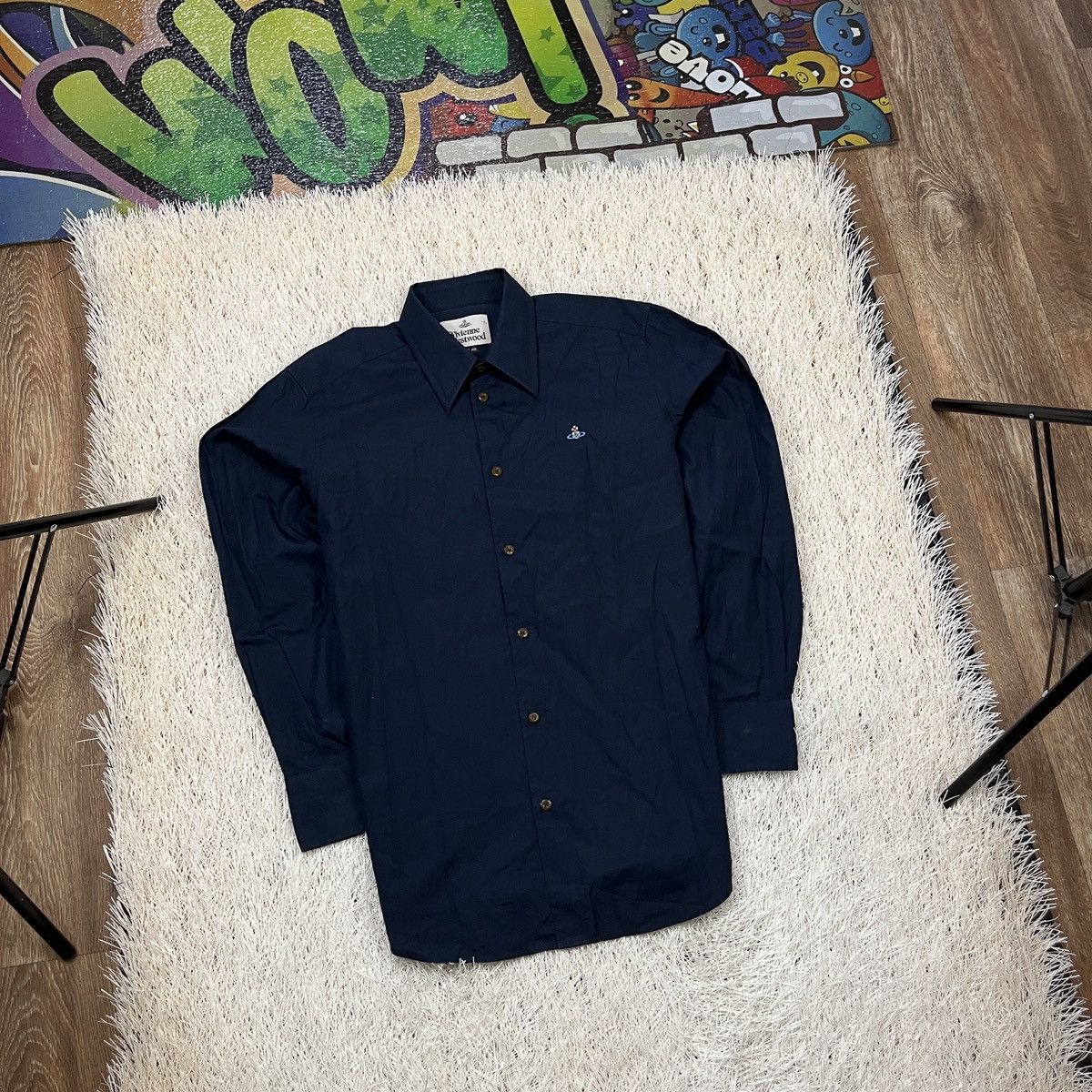Vivienne Westwood Men's Smart Shirt Size 48 Slim, Blue
