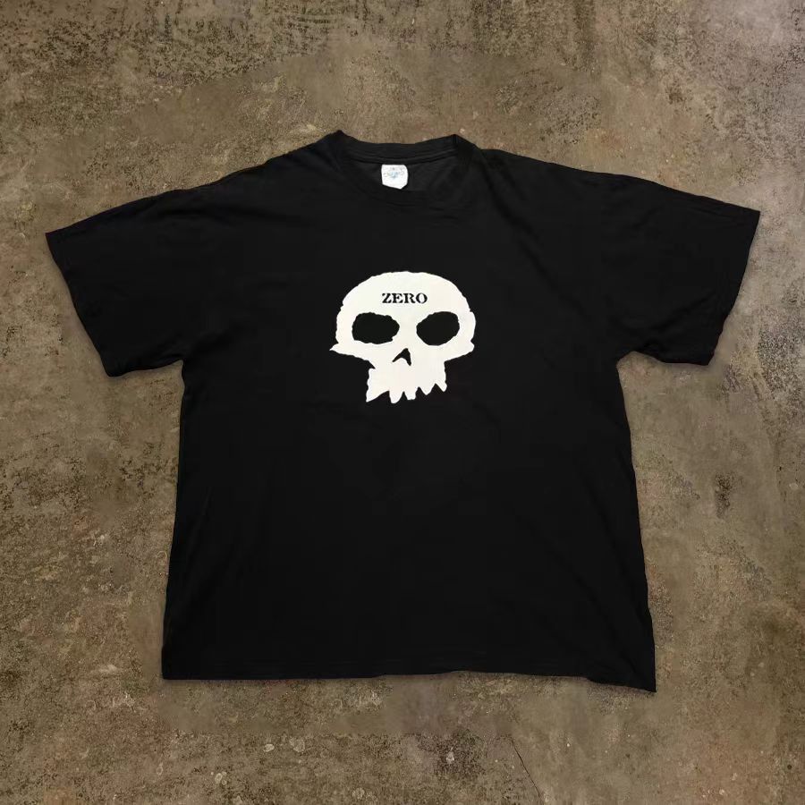 Vintage Black loose retro skull print cotton t-shirt Size US M / EU 48-50 / 2 - 1 Thumbnail