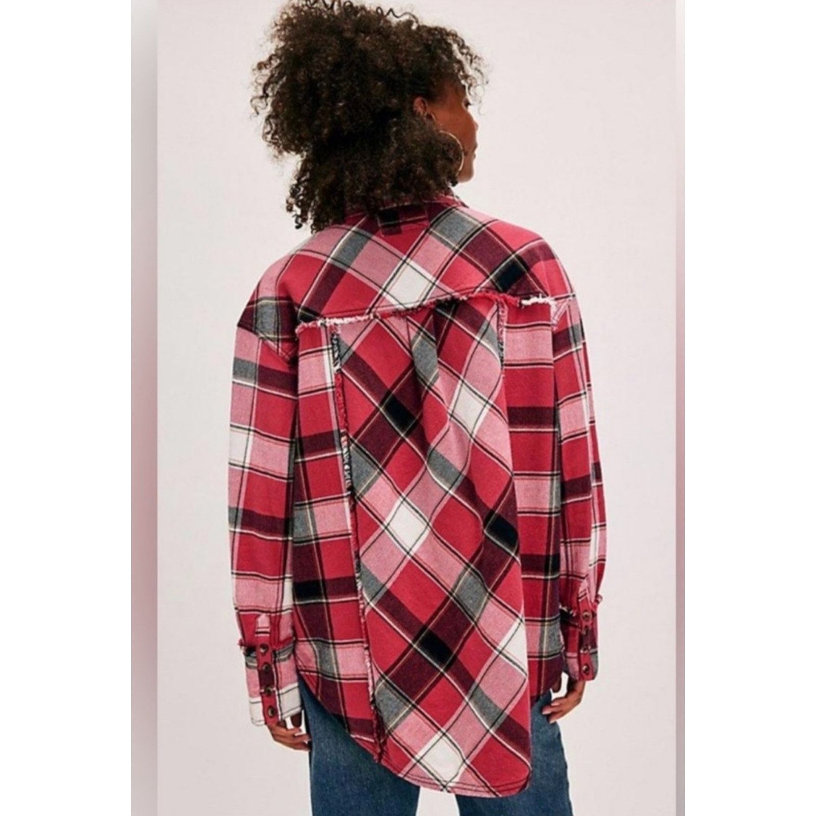 Free People New FREE PEOPLE We The Free Layla Plaid Button Down Shirt Size S / US 4 / IT 40 - 3 Thumbnail