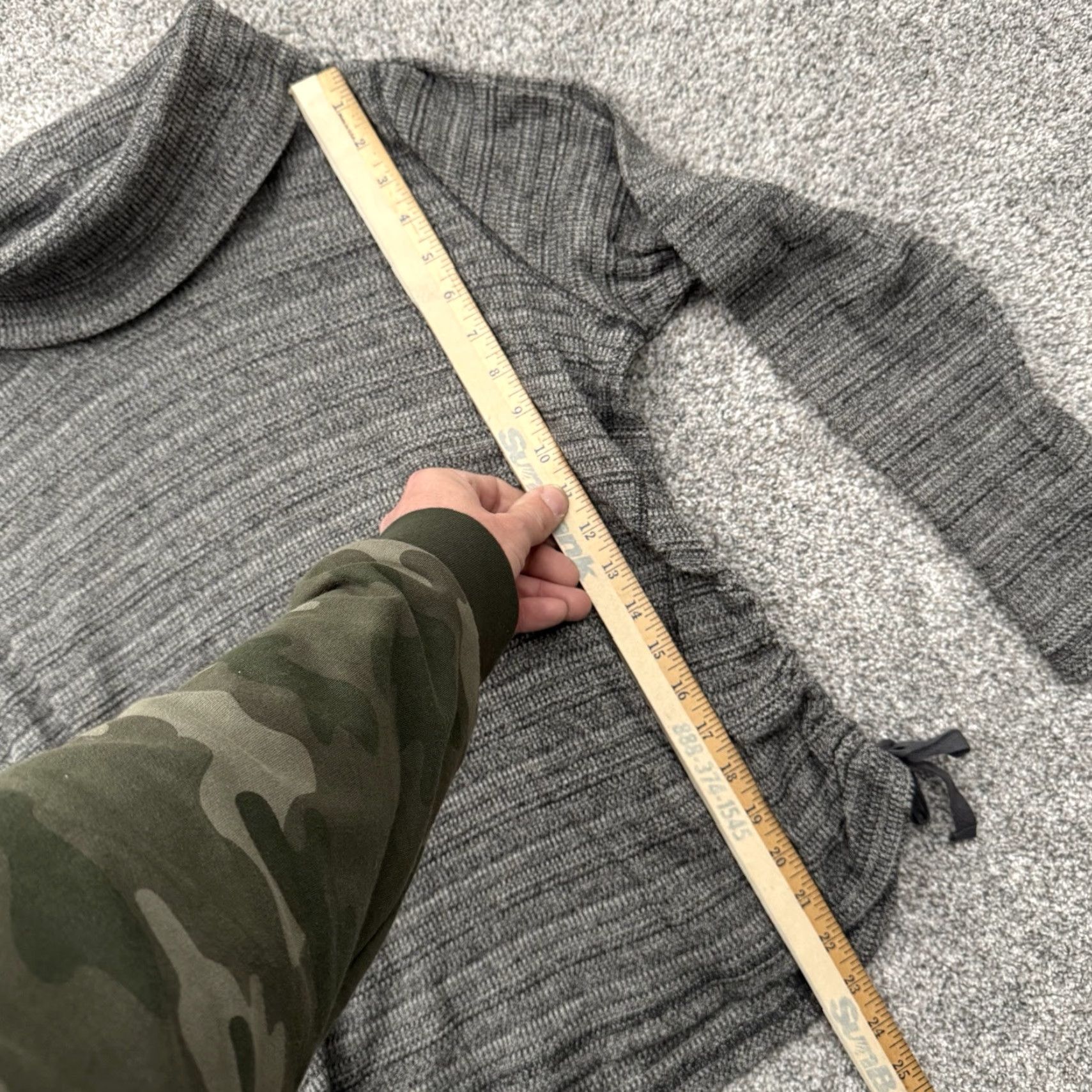 J. Jill J. Jill Sweater Womens Size Large Petite Cowl Neck Ruched Sides Cozy Knit Pullover Light-Weight Cotton Blend Gray Mens? No gender final: Womens Size L / US 10 / IT 46 - 2 Thumbnail