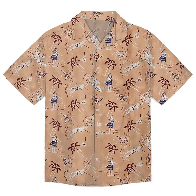 The Unbranded Brand × Vintage Cameo Printed Blend Bowling Shirt Size US L / EU 52-54 / 3 - 1 Thumbnail