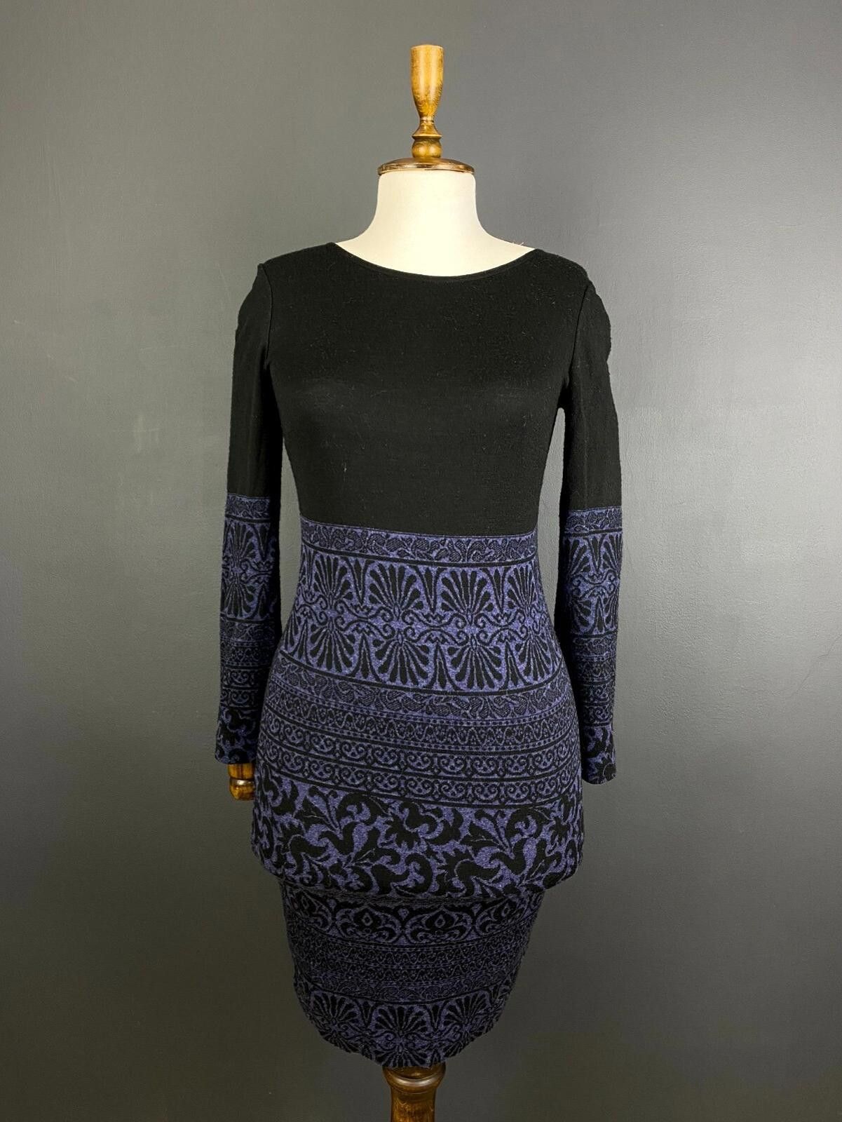 Designer Ana Alcazar Black Floral Evening Aztec Midi Dress Size 34 Size M / US 6-8 / IT 42-44 - 1 Thumbnail