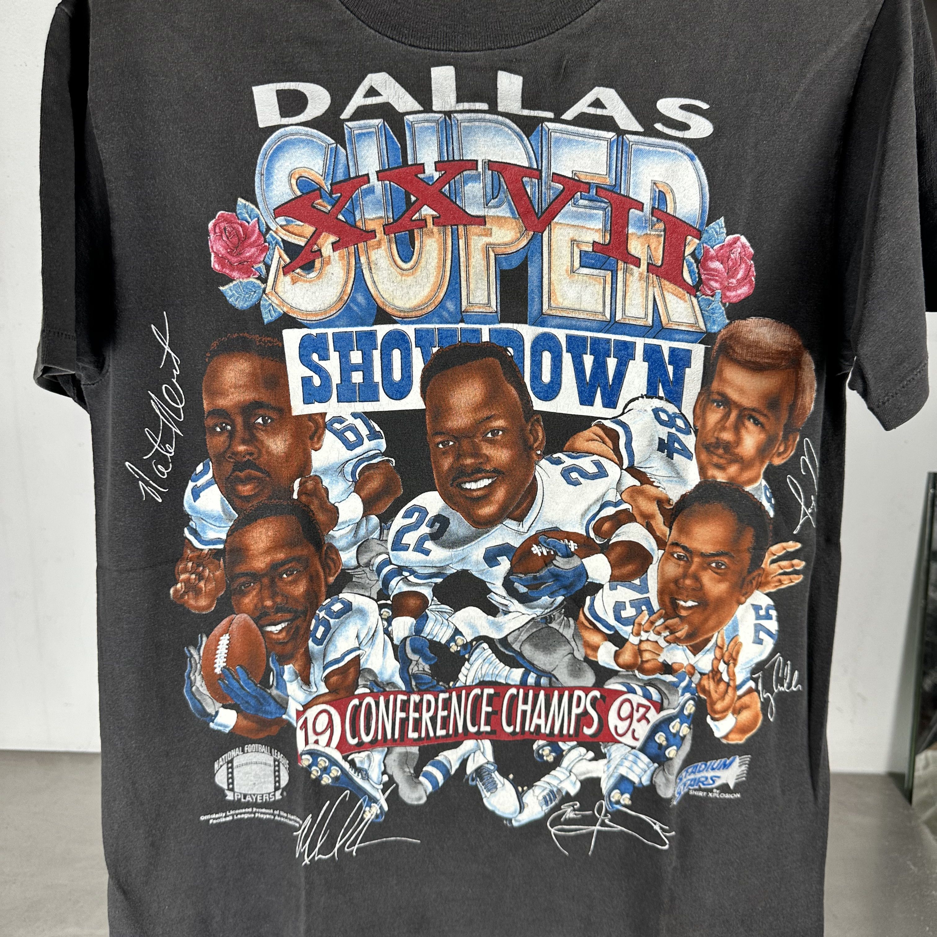 Vintage ​1993 Dallas Cowboys Super Bowl Showdown NFL Caricature​ Tee Size US M / EU 48-50 / 2 - 2 Thumbnail