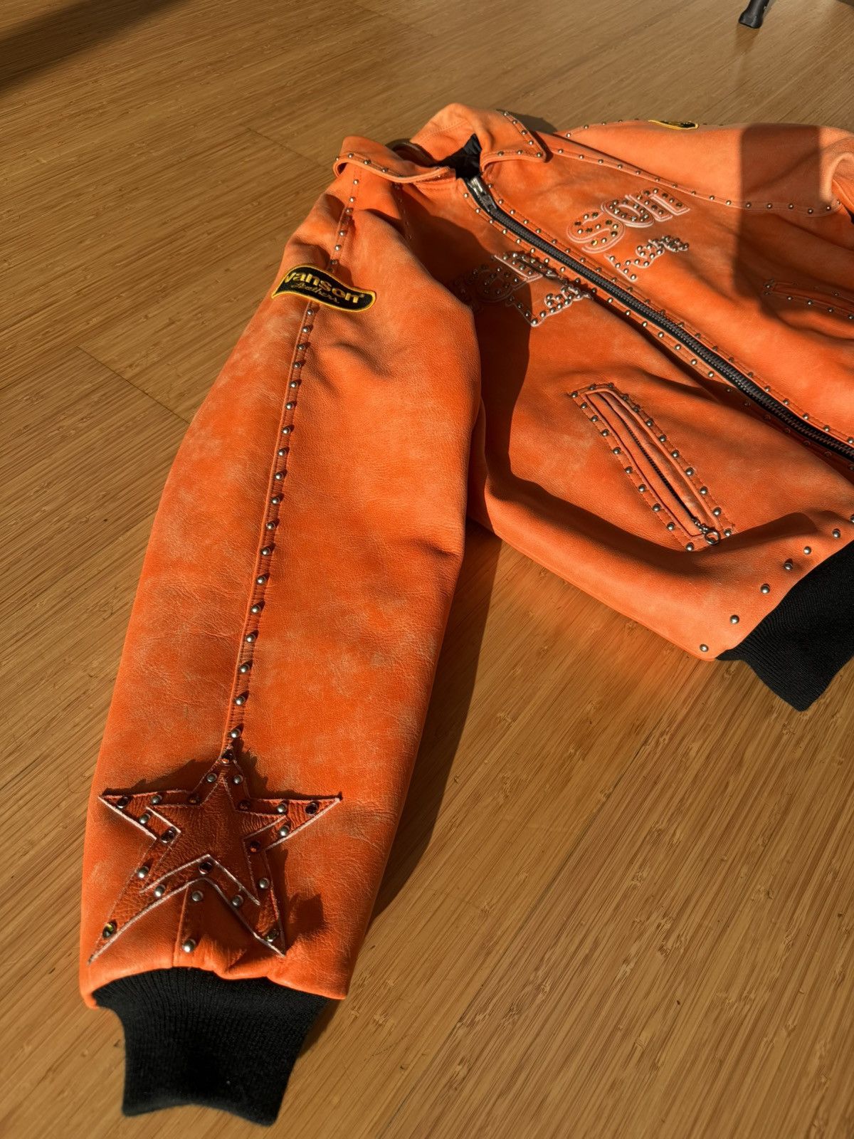 B.B. Simon × Supreme Supreme Vanson Leathers b.b. Simon Jacket Orange Size US M / EU 48-50 / 2 - 9 Thumbnail