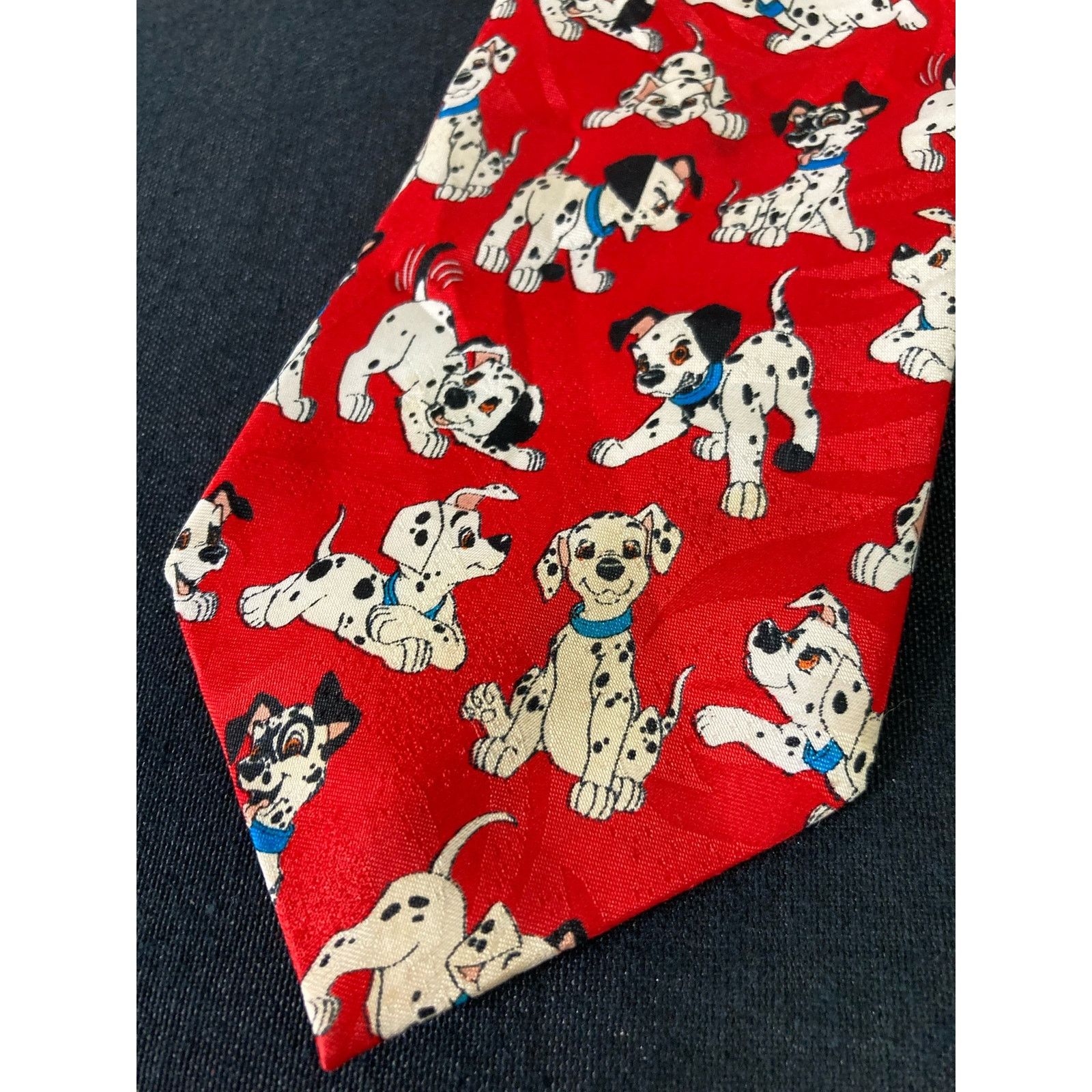 Disney Disney 101 Dalmatians Men's Necktie Red VTG 90s Characters Size ONE SIZE - 2 Thumbnail