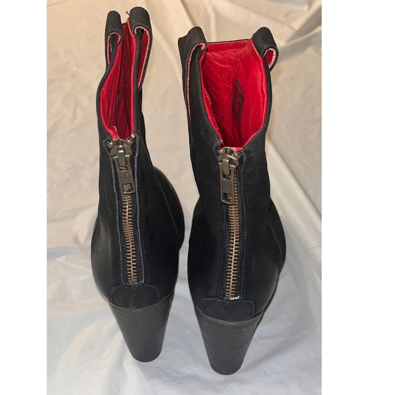 Other Alcala's Chicago Western Black Leather Women's Ankle Boots Size US 8.5 / IT 38.5 - 5 Thumbnail