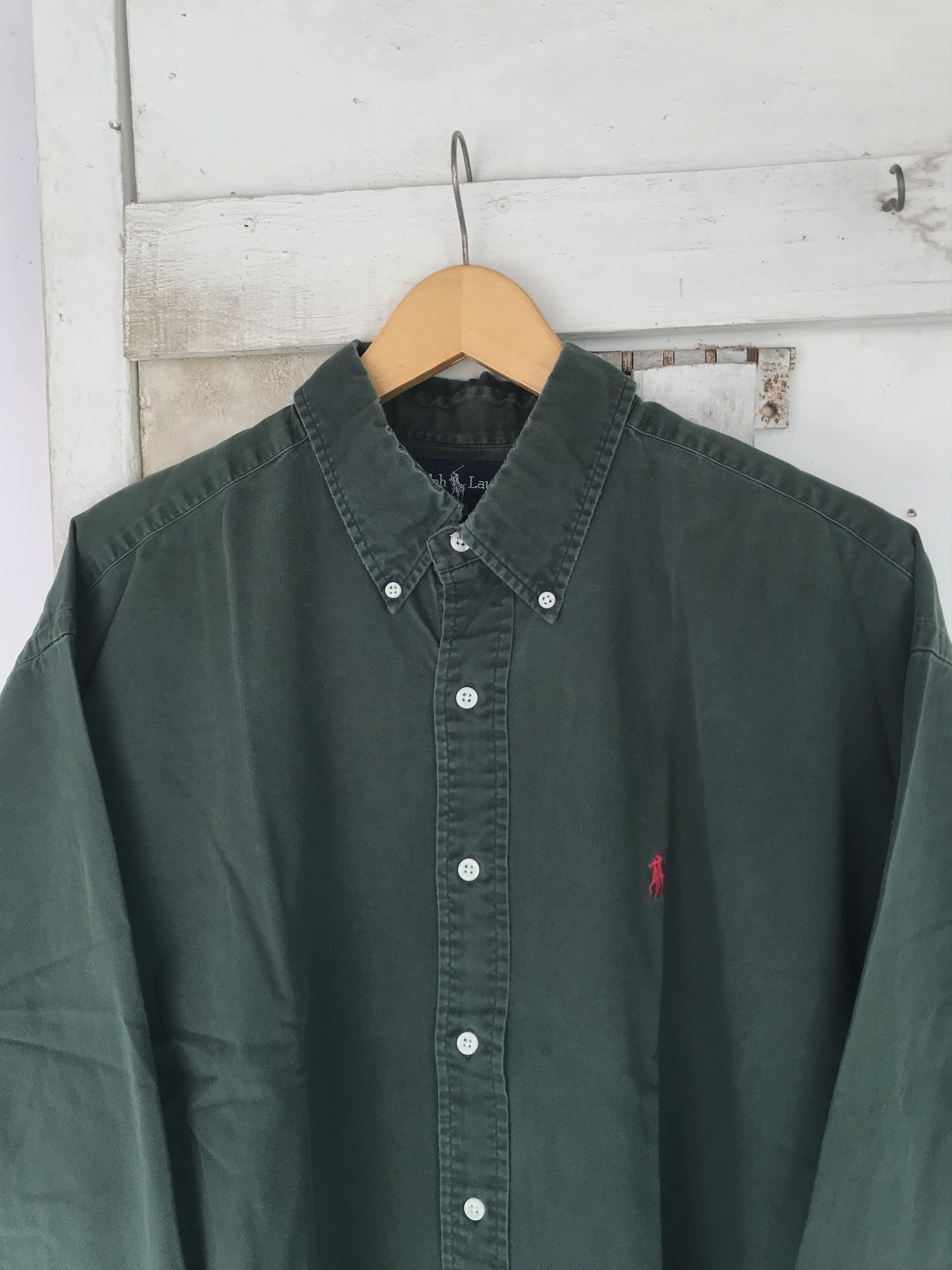 Polo Ralph Lauren × Vintage Vintage worn polo ralph lauren distressed shirts Size US XL / EU 56 / 4 - 2 Thumbnail