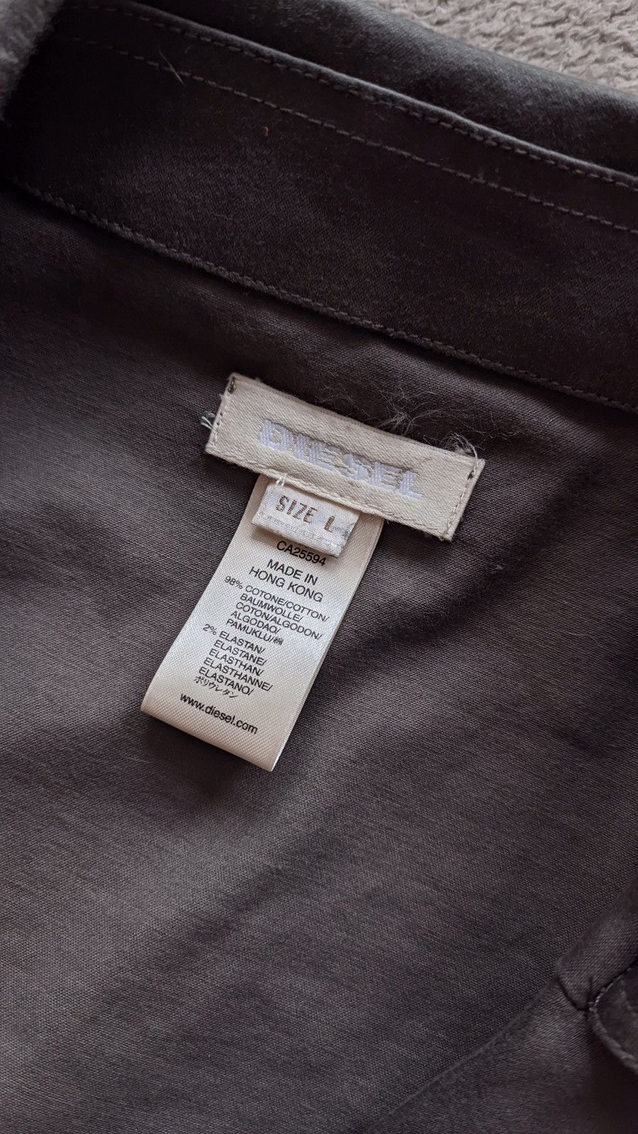 Japanese Brand Y2K Diesel vintage Military Grey Zip Dress Coat with Belt Size L / US 10 / IT 46 - 5 Thumbnail