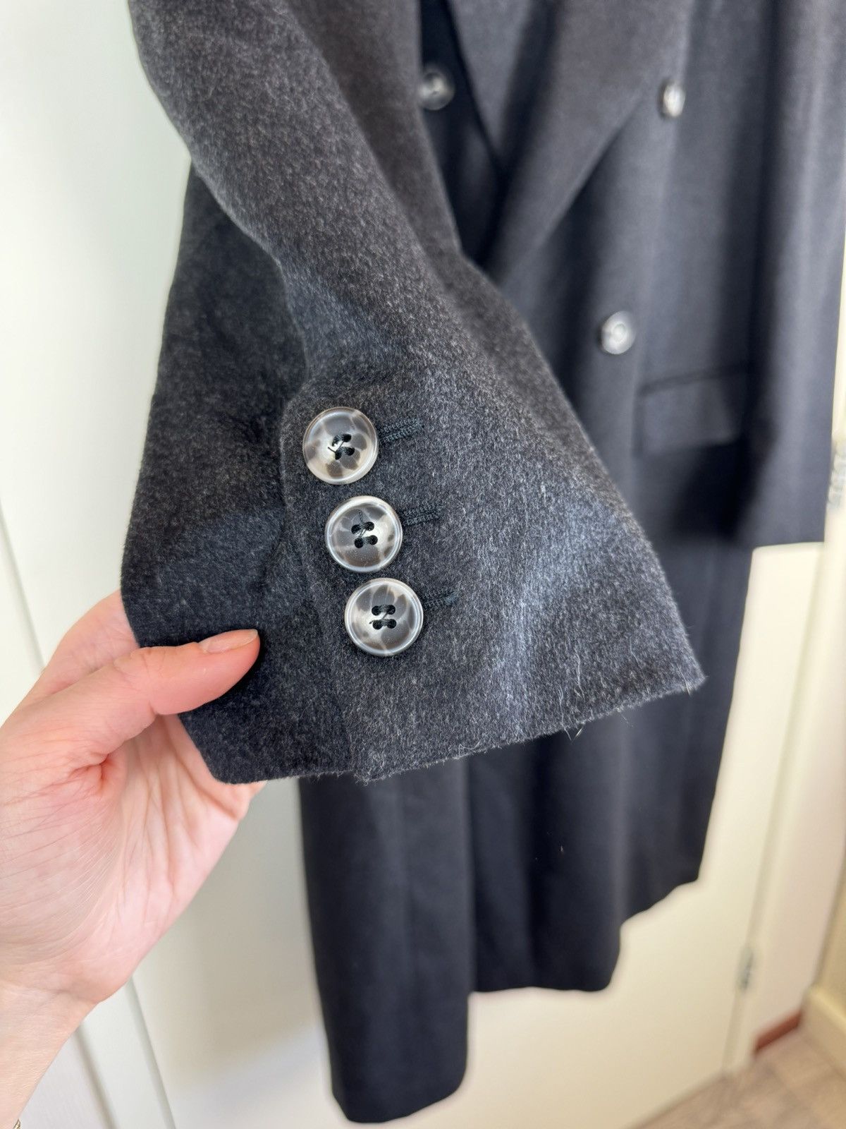 Colombo Colombo Cashmere Wool Anthracite Coat Loro Piana Style IT54 Size US L / EU 52-54 / 3 - 7 Thumbnail