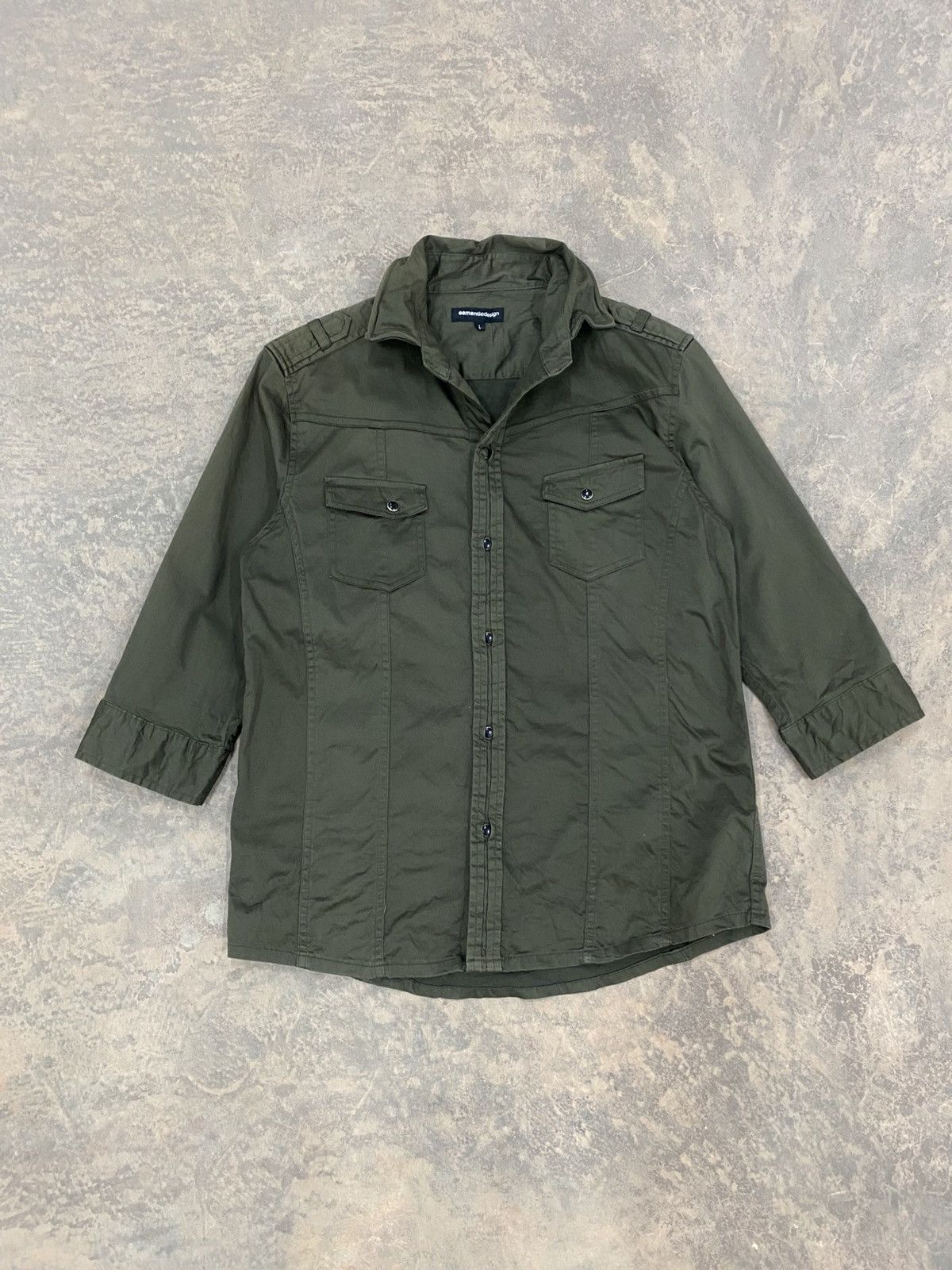 Le Grande Bleu (L.G.B.) 2000s Semantic Design Military Shirt hysteric punk grunge Size US M / EU 48-50 / 2 - 2 Thumbnail