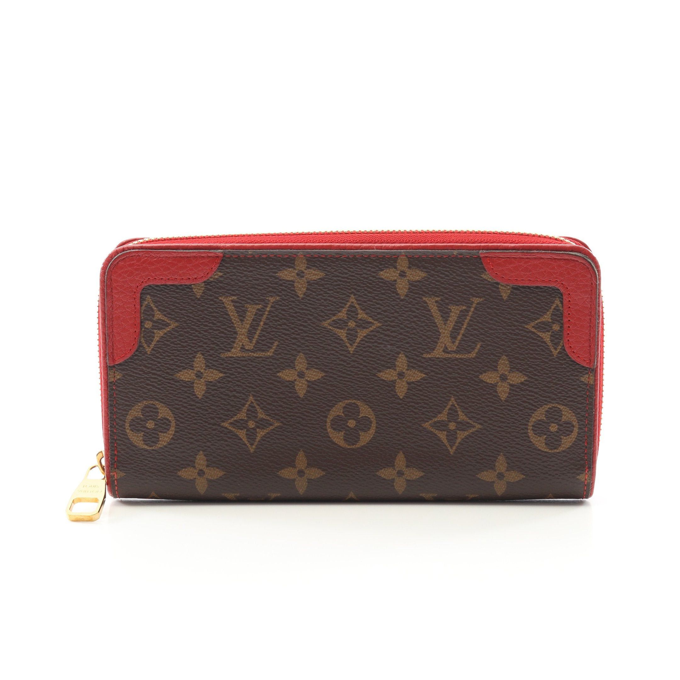 Louis Vuitton Louis Vuitton Zippy Wallet Retiro Monogram Cerise Round Zipper Long Leather Brown Red Size ONE SIZE - 1 Thumbnail