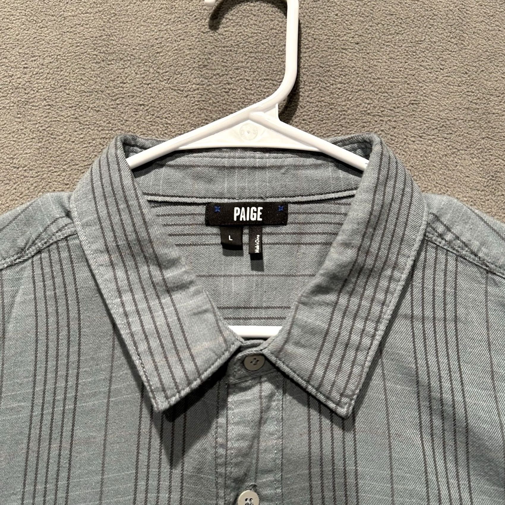 Paige Paige Everett Flannel Shirt Mens Large Blue River Mist Plaid Soft Button Up EUC Size US L / EU 52-54 / 3 - 3 Thumbnail