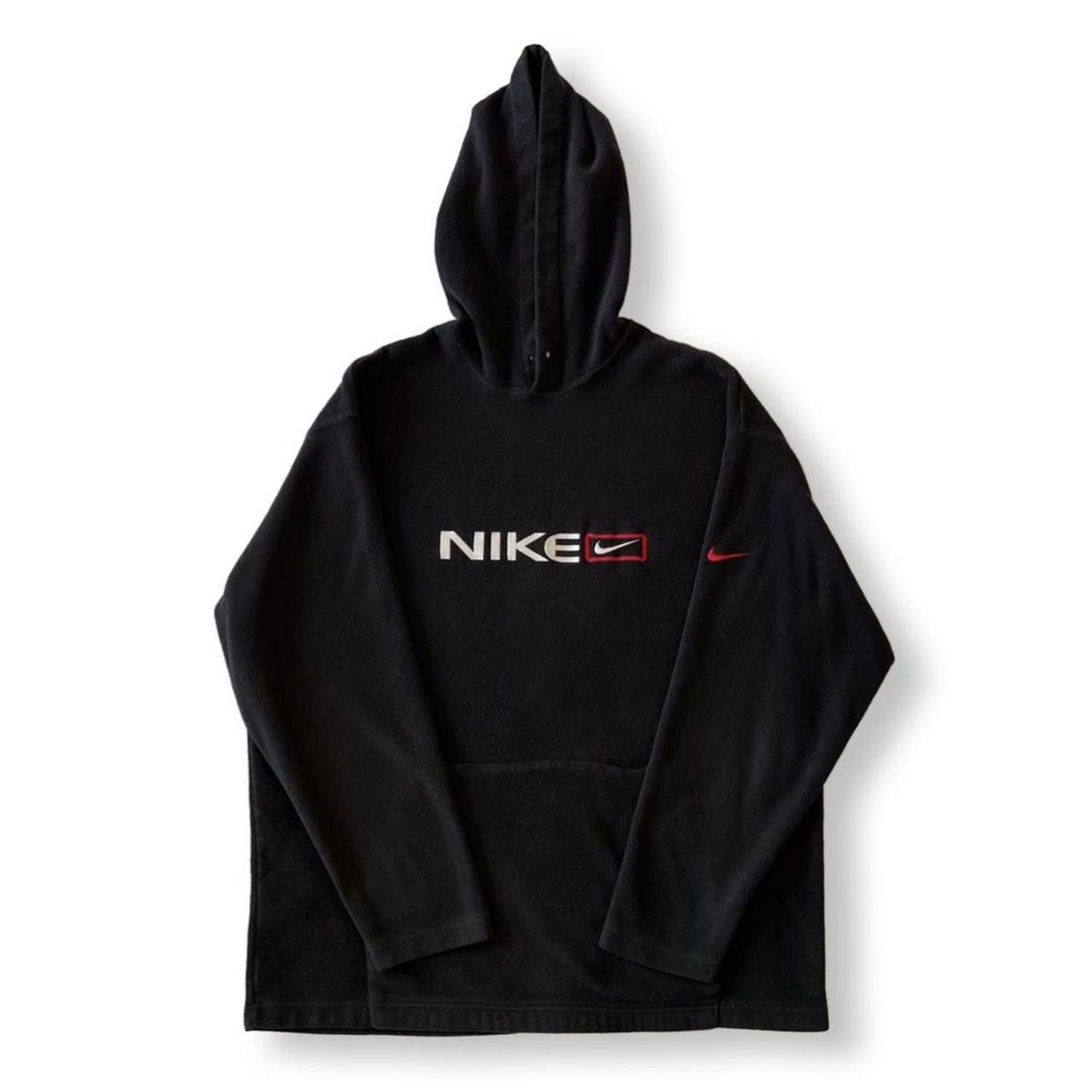 image of Vintage 00S Y2K Nike Fleece Hoodie in Black, Men's (Size XL)