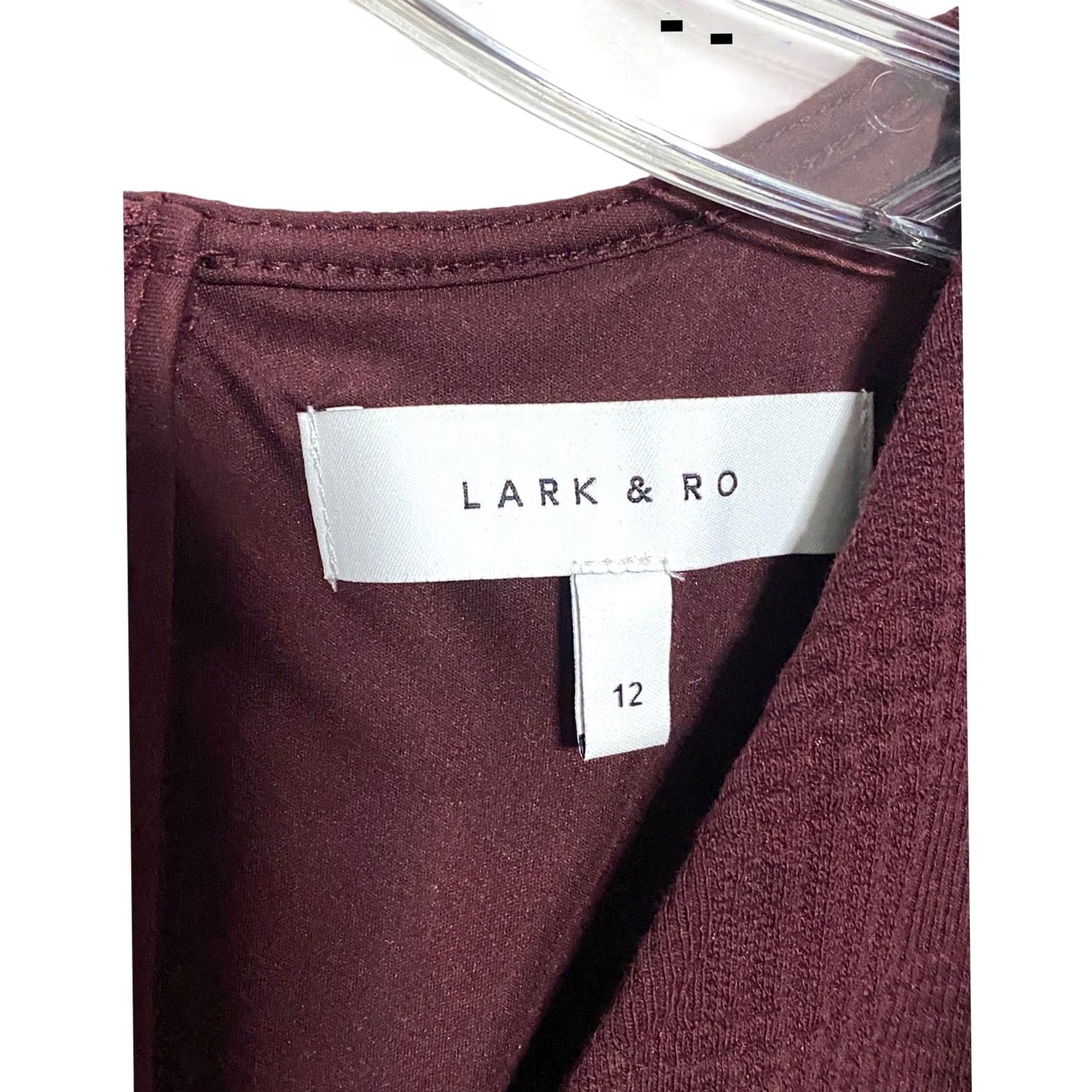 Vintage Lark & Ro Red V Neck Dress 12 Regular Knee Length A-Line Short Sleeve Zip Womens Dress Formal Casual Workwear Size XL / US 12-14 / IT 48-50 - 5 Thumbnail