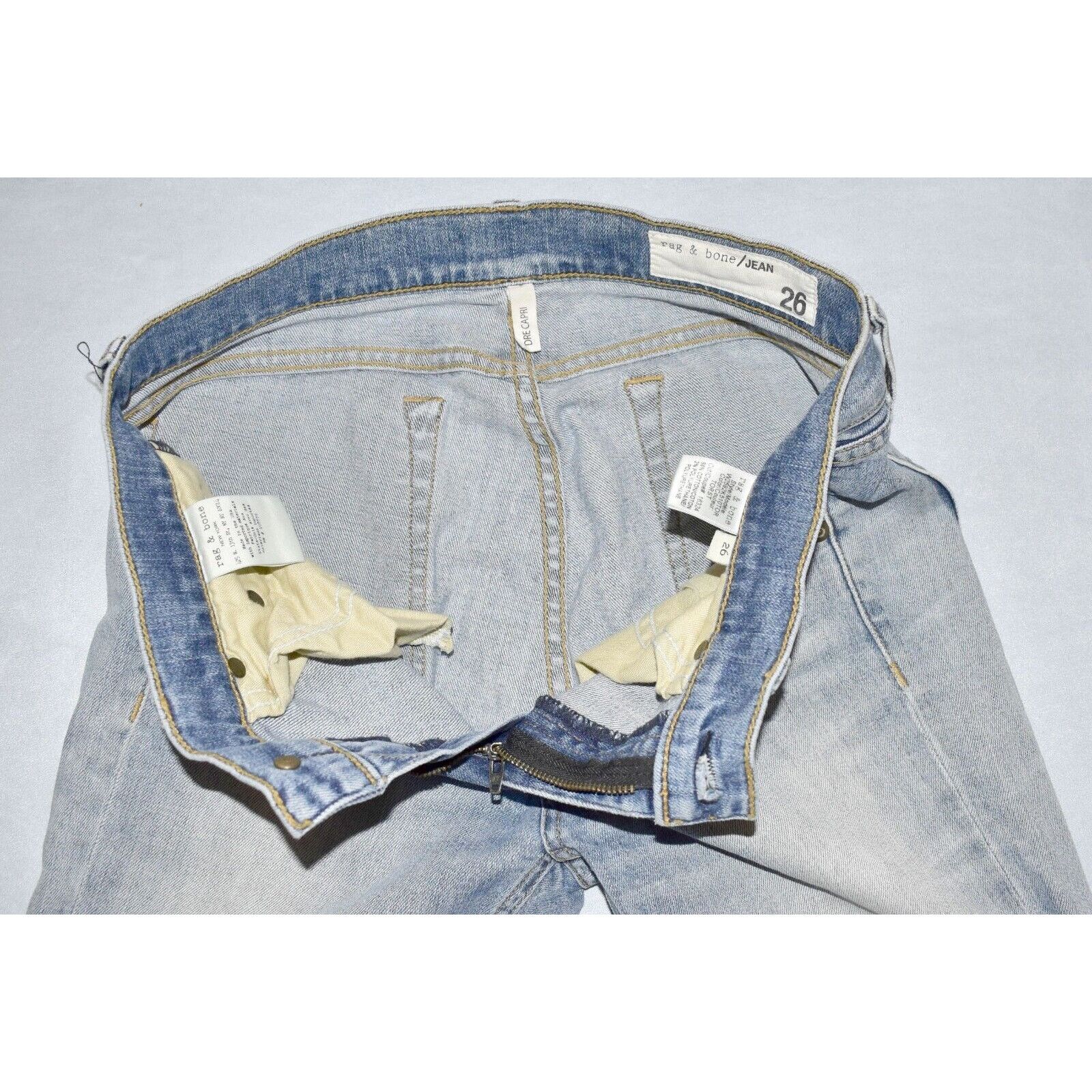 Rag & Bone RAG & BONE Dre Capri Distressed Frye Hem Jeans Size 26 Size 26" / US 2 / IT 38 - 4 Thumbnail