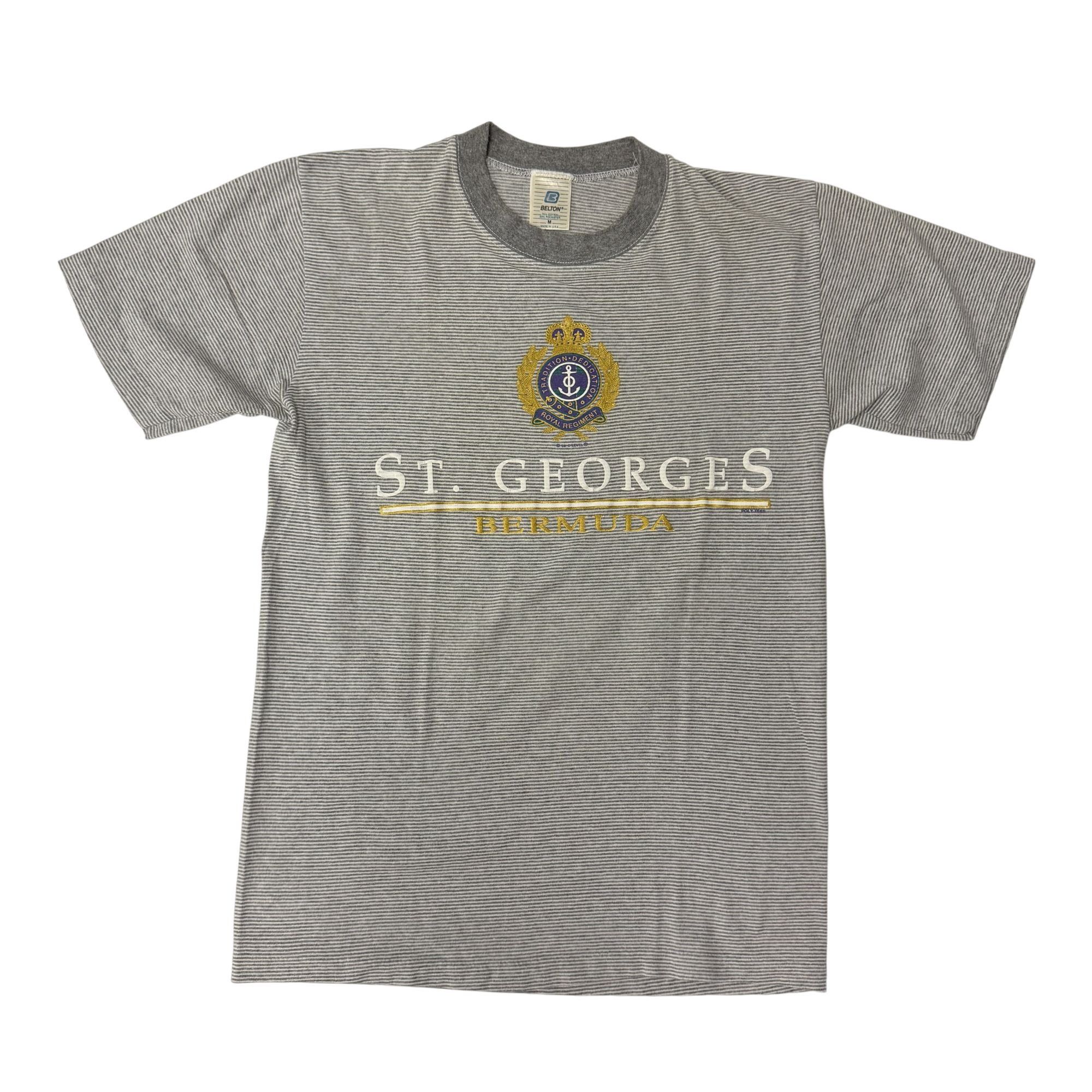 Other Vtg Belton Stripe ST GEORGES BERMUDA Royal Crest T Shirt Size US M / EU 48-50 / 2 - 9 Thumbnail