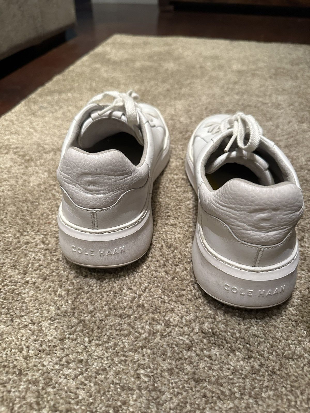 Cole Haan Ecco Soft 7 Leather Sneakers – Size 10 – White – Excellent C Size US 10 / EU 43 - 3 Thumbnail