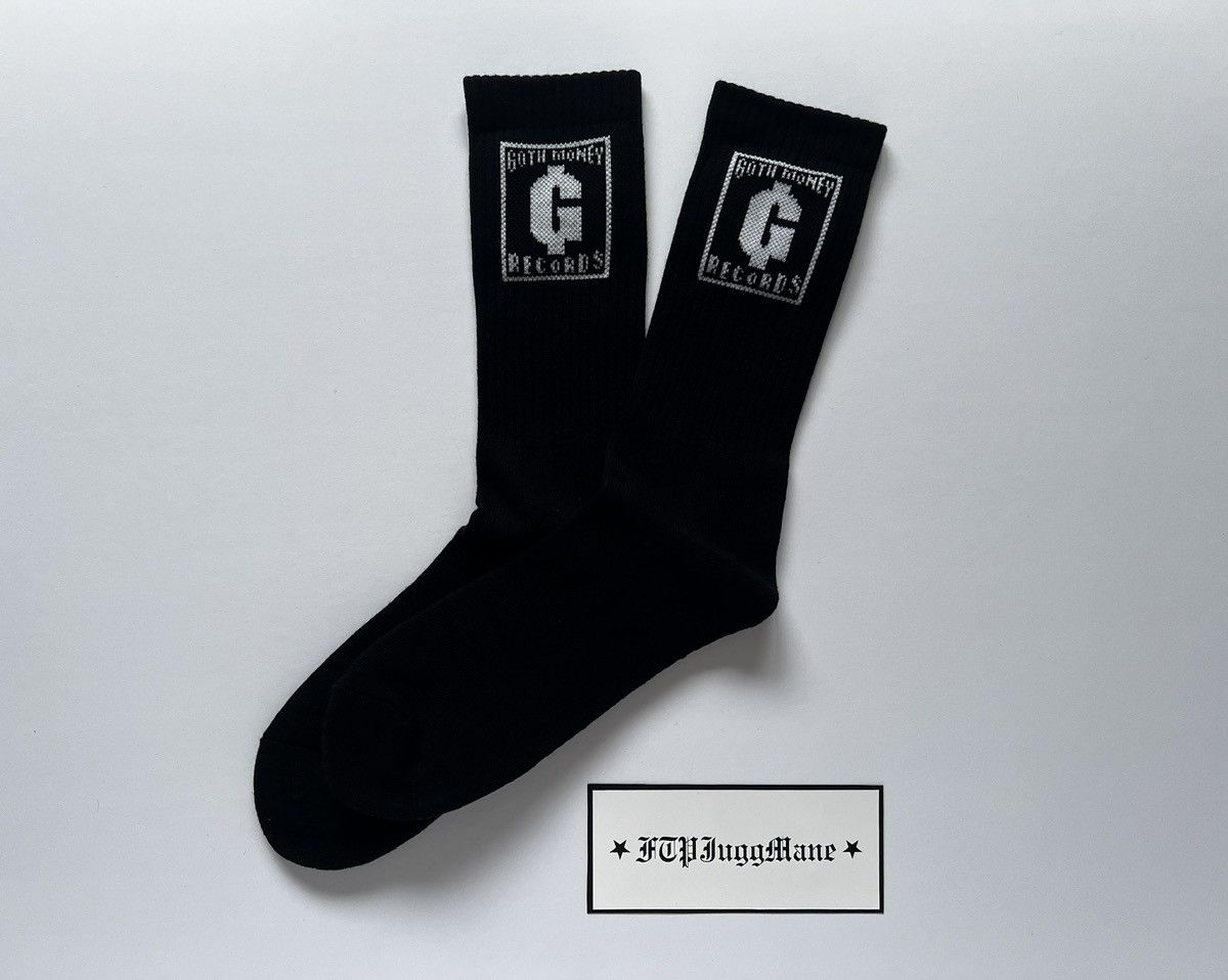 Goth Money Goth Money Records Logo Socks Black Kray FTP SBG Bladee GMR Size ONE SIZE - 1 Thumbnail