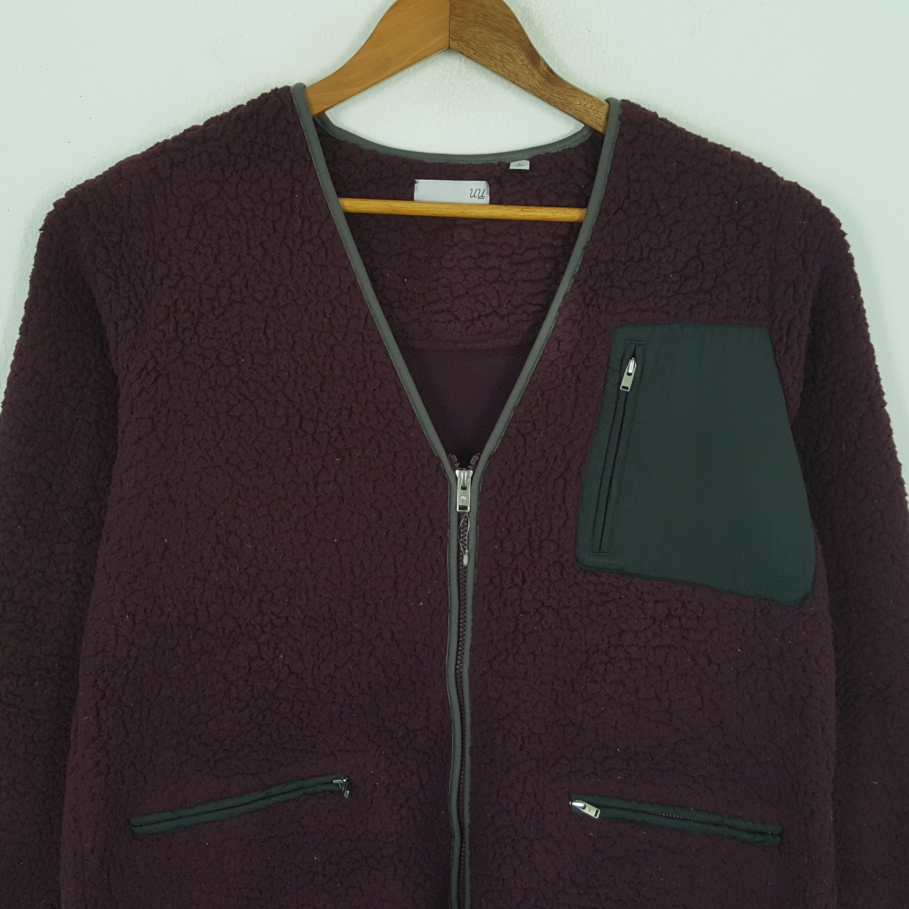 Japanese Brand × Undercover × Uniqlo Vintage UNDERCOVER x Japanese Brand Logo Sherpa Jacket Size US M / EU 48-50 / 2 - 4 Thumbnail
