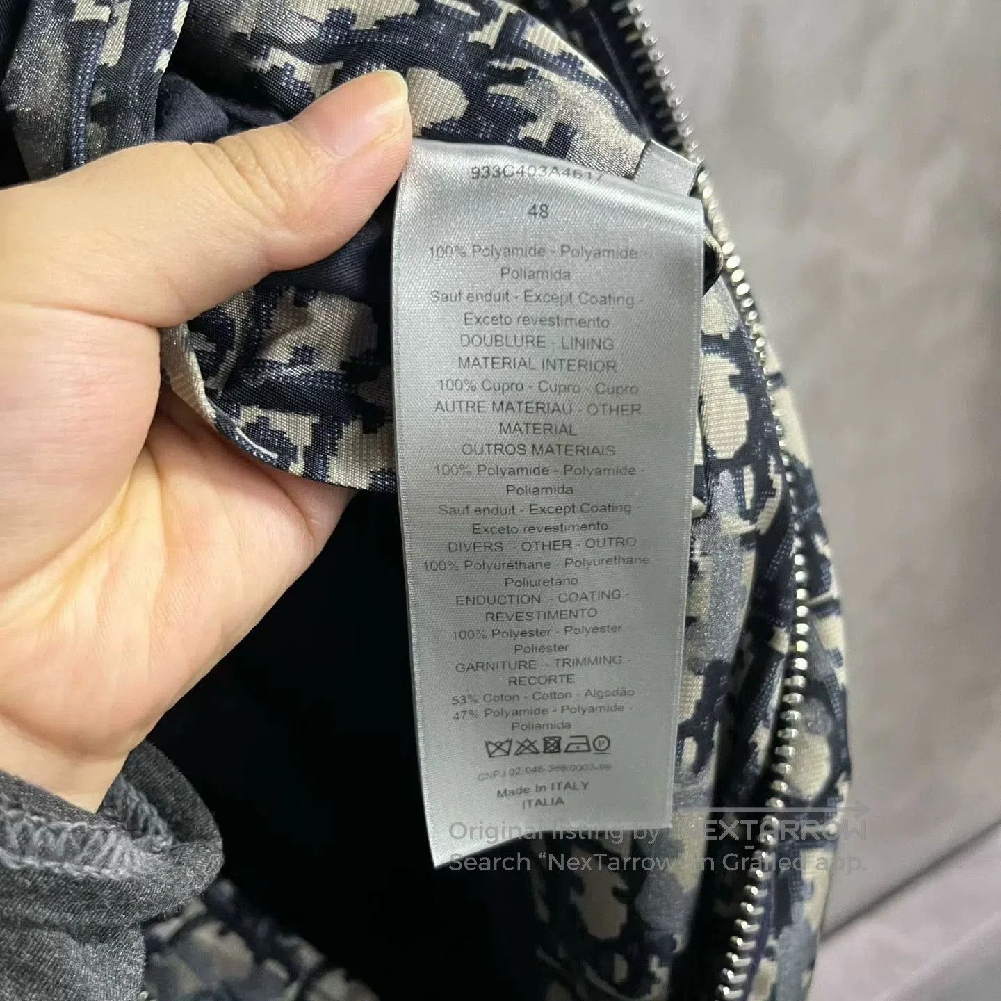 Dior dior blue printed long sleeve bomber jacket. Size US L / EU 52-54 / 3 - 3 Thumbnail