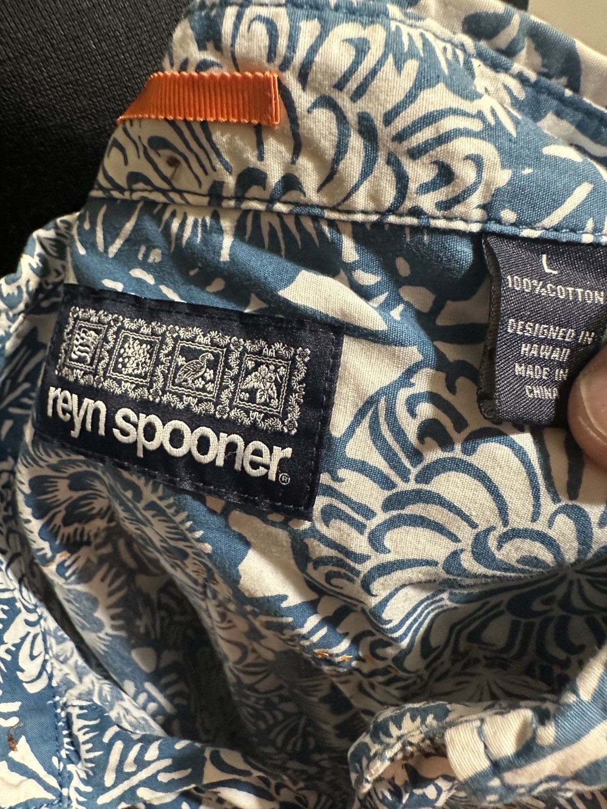 Reyn Spooner PreOwned Reyn Spooner Blue Hawaiian Shirt Men's L Size US L / EU 52-54 / 3 - 4 Thumbnail
