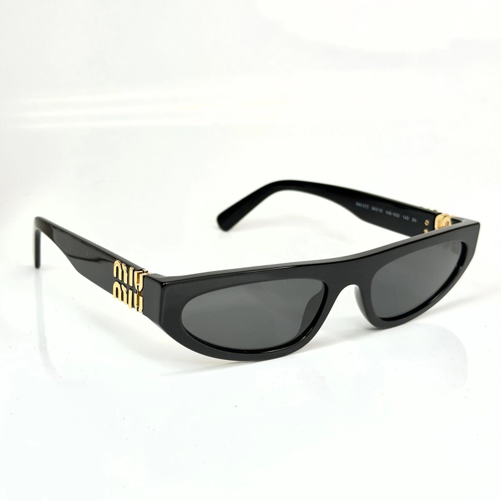 Miu Miu MIU MIU MU07ZS GLIPMSE LOGO 07Z Black Luxury Fashion Size ONE SIZE - 5 Thumbnail