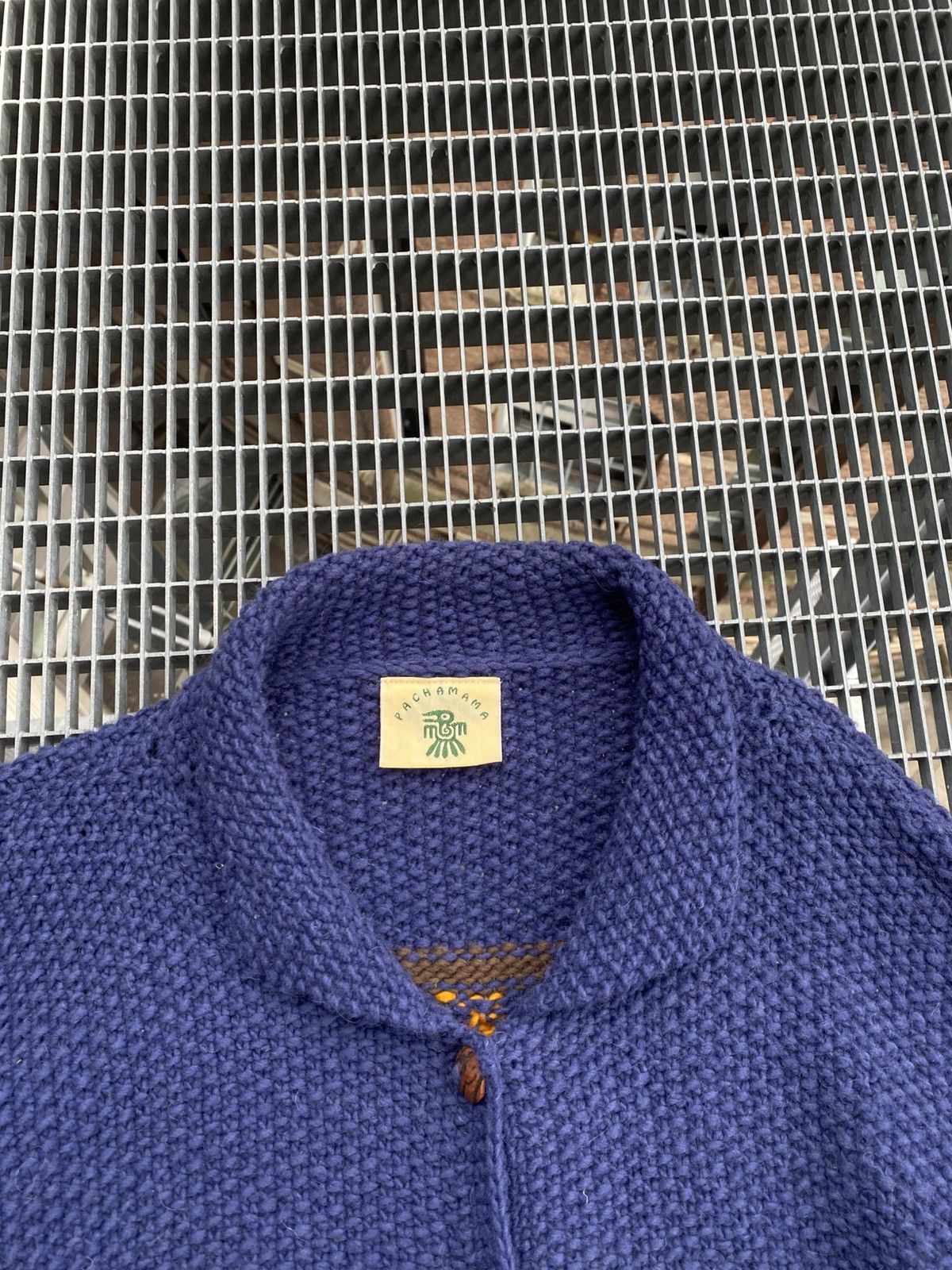 Handmade Vintage 90s Pachamama Handmade Wool Knitted Cardigan Size US M / EU 48-50 / 2 - 7 Thumbnail