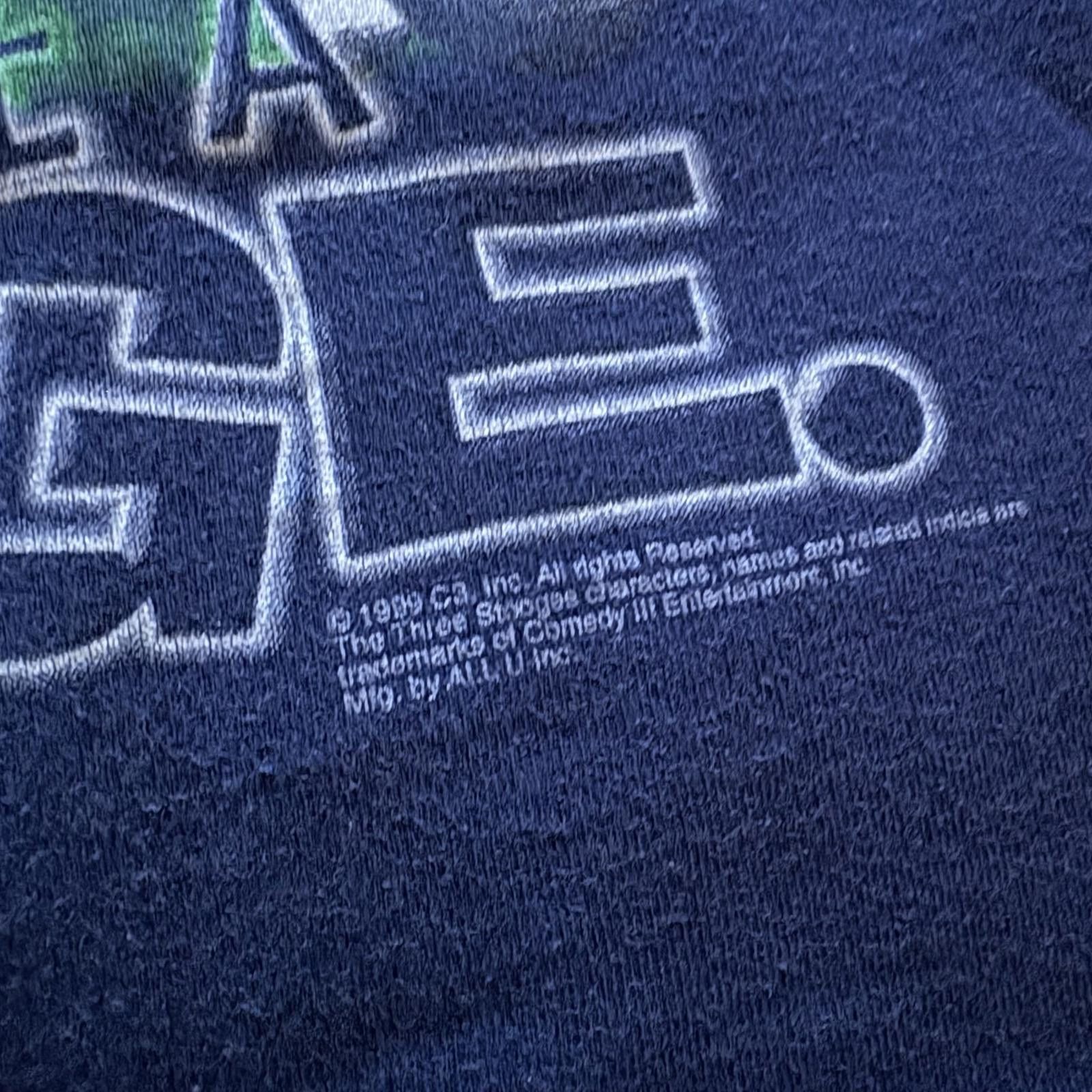 Vintage Vintage 90s Three Stooges It Takes A Lot Of Balls Golf Shirt Size US XL / EU 56 / 4 - 3 Thumbnail