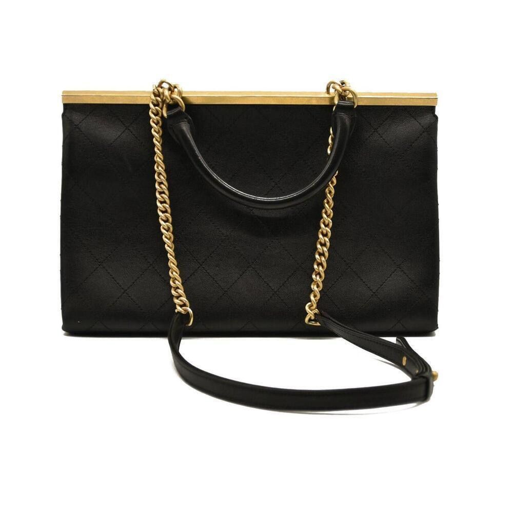Chanel CHANEL Lambskin Stitched Coco Luxe Medium Flap Black Size ONE SIZE - 3 Thumbnail